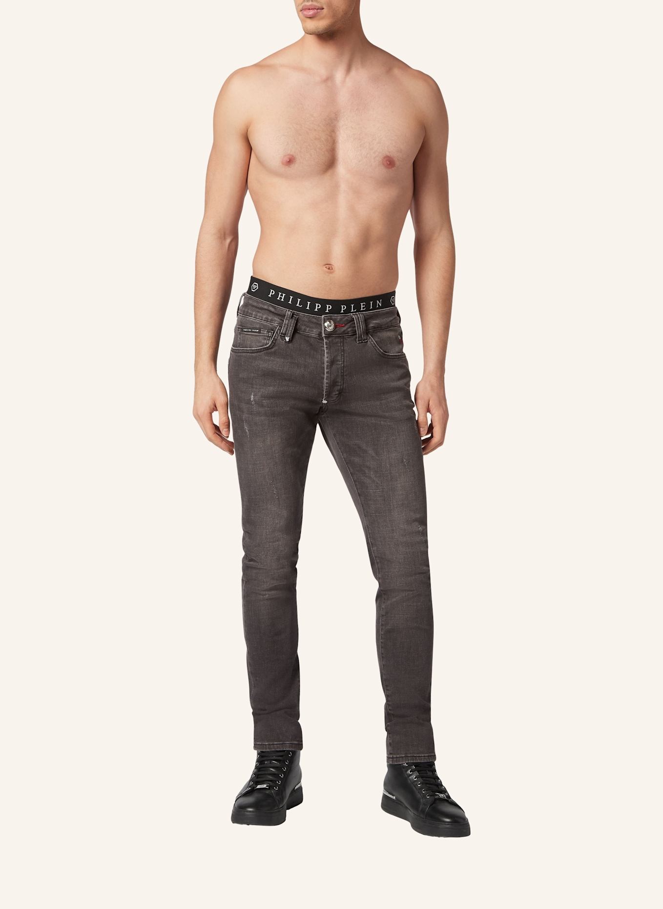 PHILIPP PLEIN Jeans Gerader Schnitt: GRAU