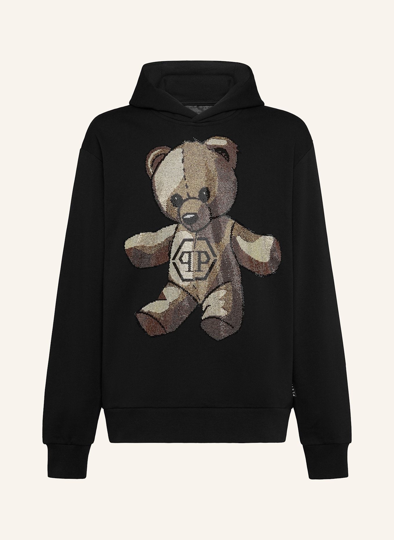 PHILIPP PLEIN Sweatshirt mit Kapuze TEDDY: SCHWARZ