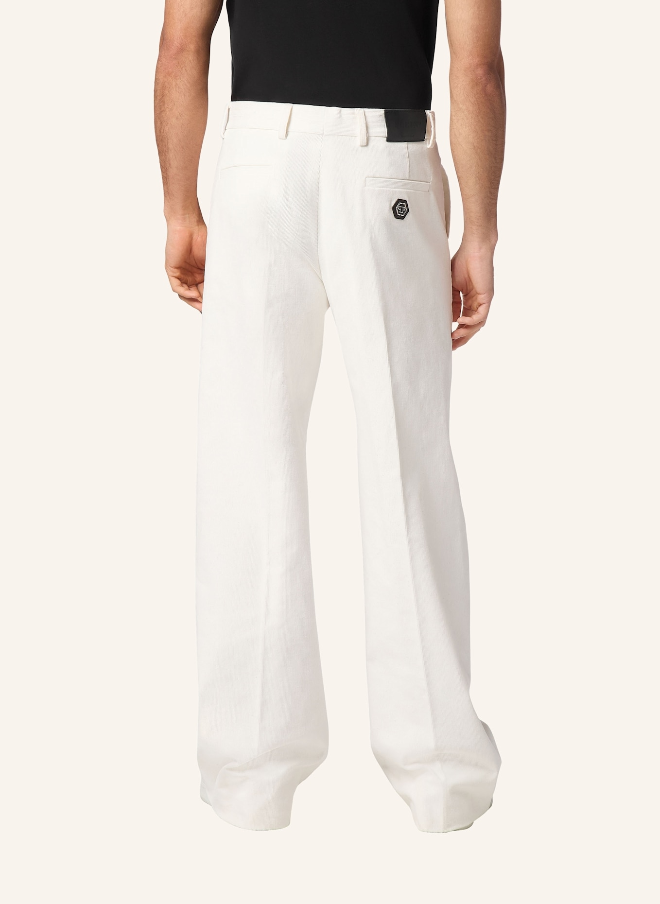 PHILIPP PLEIN Weite Hosenbeine: WEISS