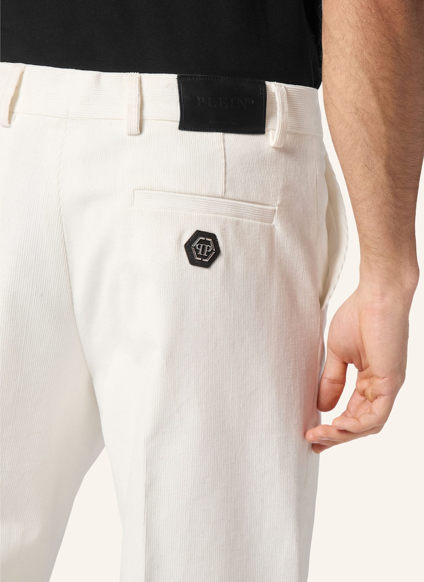 PHILIPP PLEIN Weite Hosenbeine: WEISS