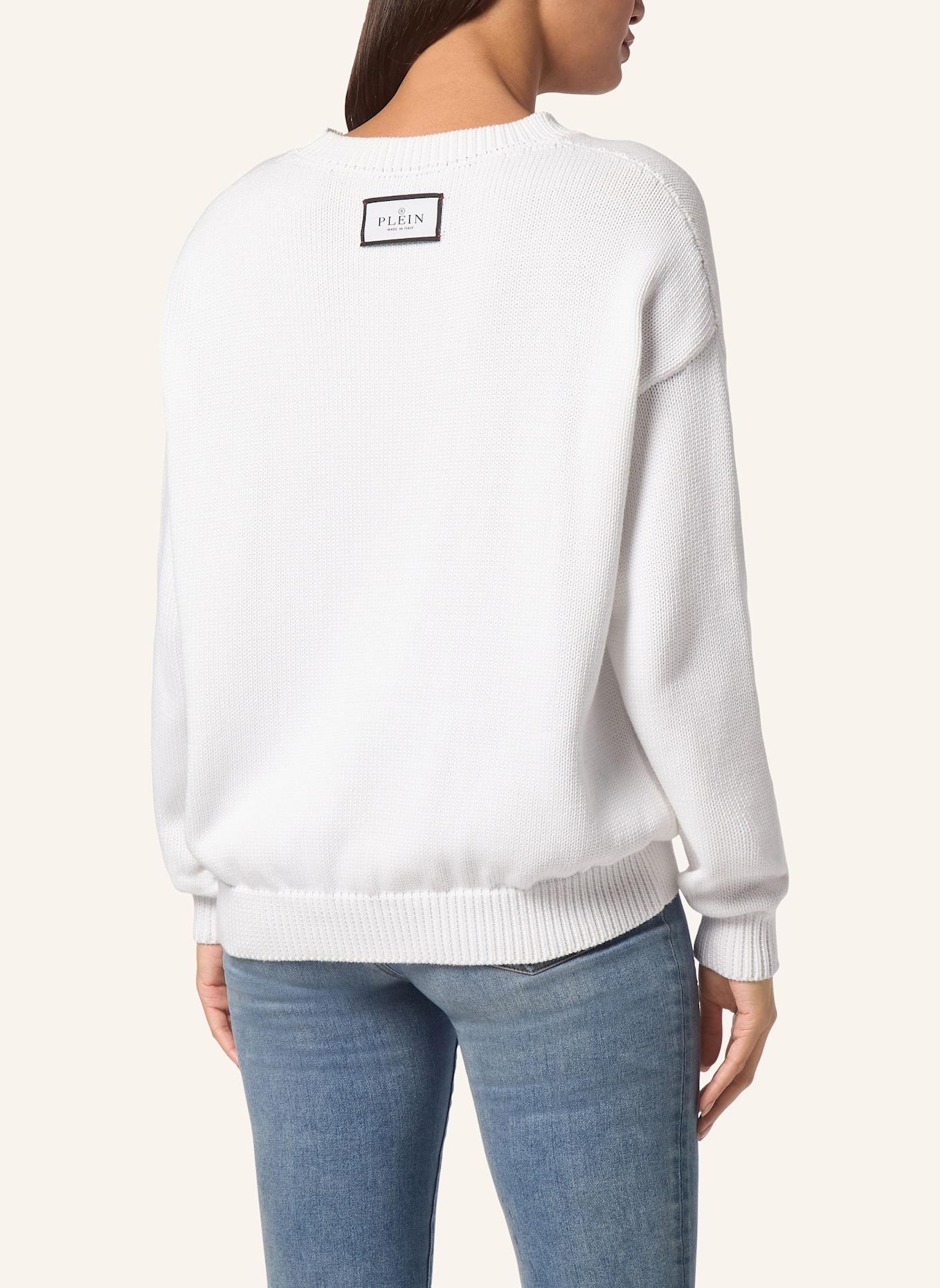 PHILIPP PLEIN PHILIPP PLEIN Pullover Rundhalsausschnitt HEXAGON: WEISS
