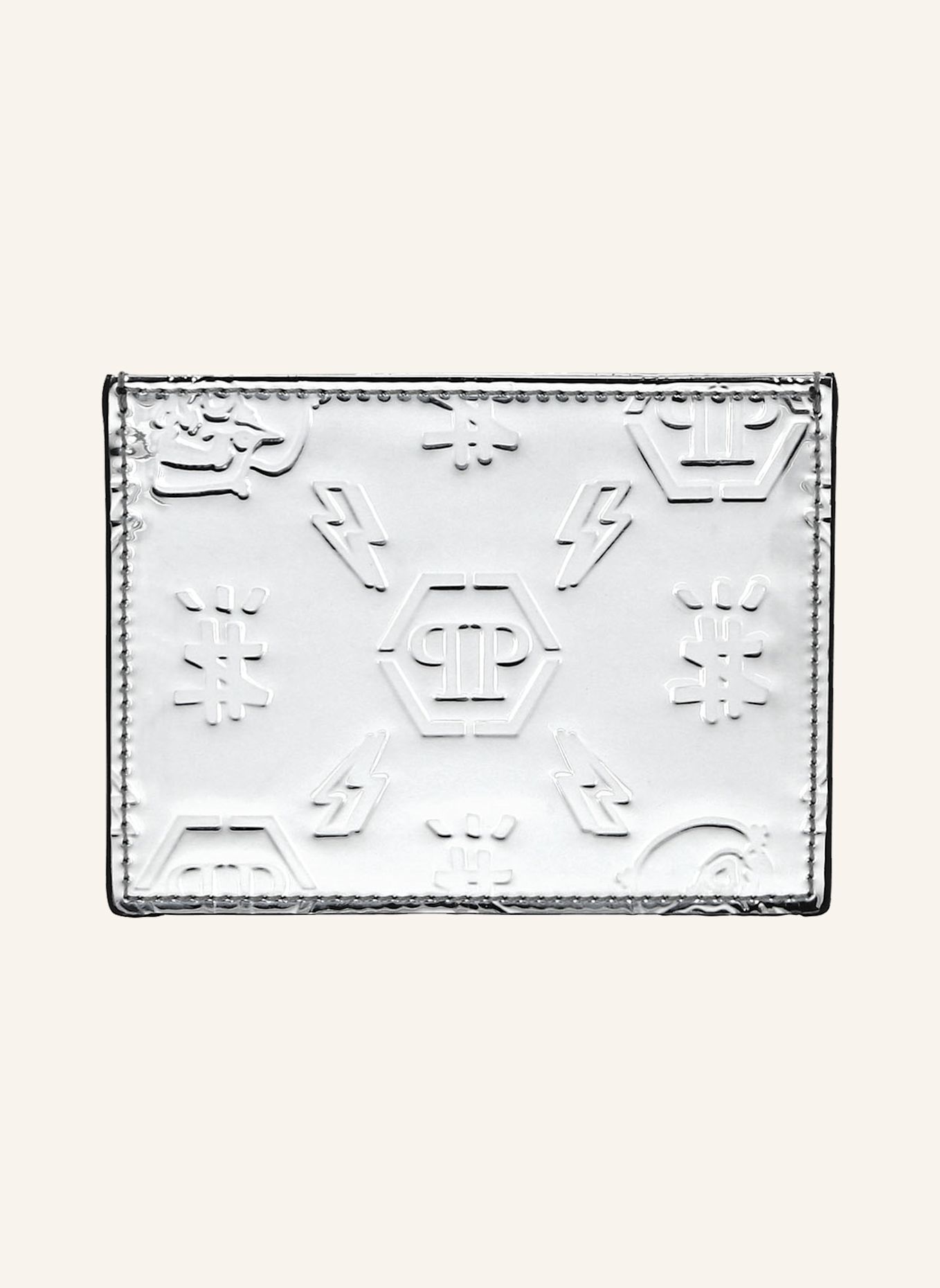 PHILIPP PLEIN Inhaber von Kreditkarten MONOGRAM: SILBER