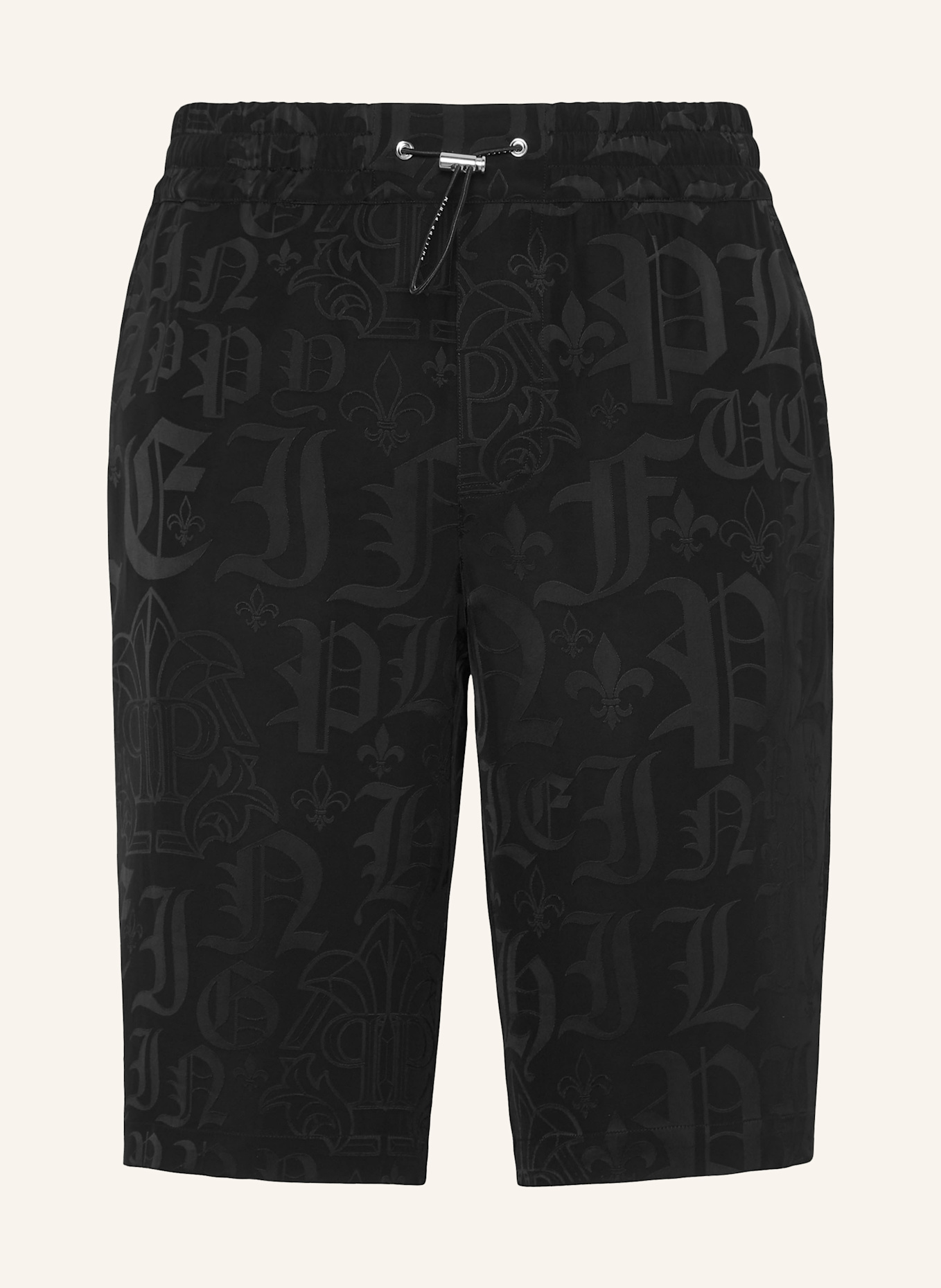 PHILIPP PLEIN Kurze Hosen MONOGRAM: SCHWARZ