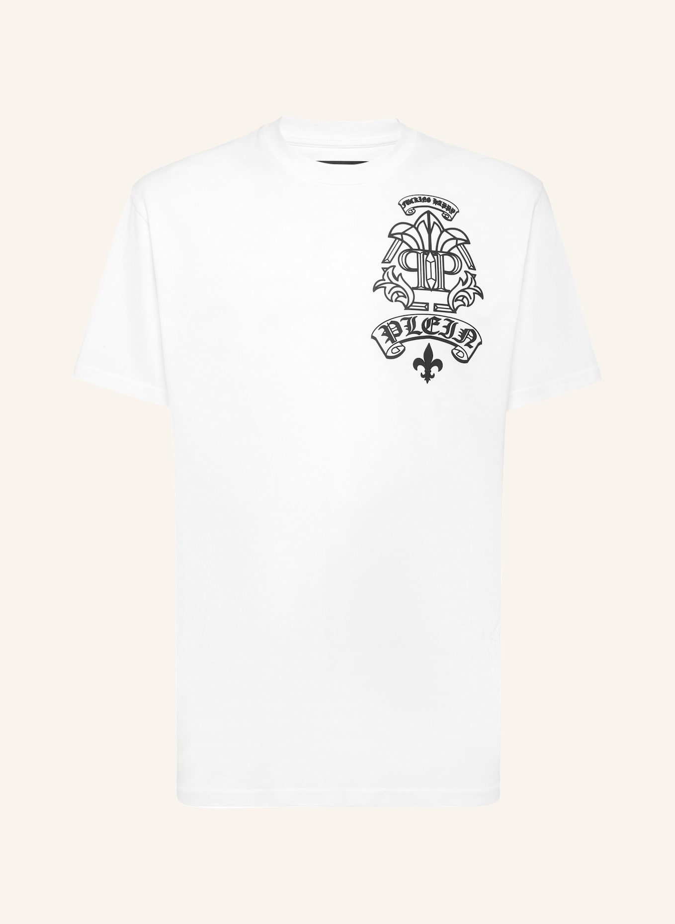 PHILIPP PLEIN T-Shirt Rundhalsausschnitt TATTOO: WEISS