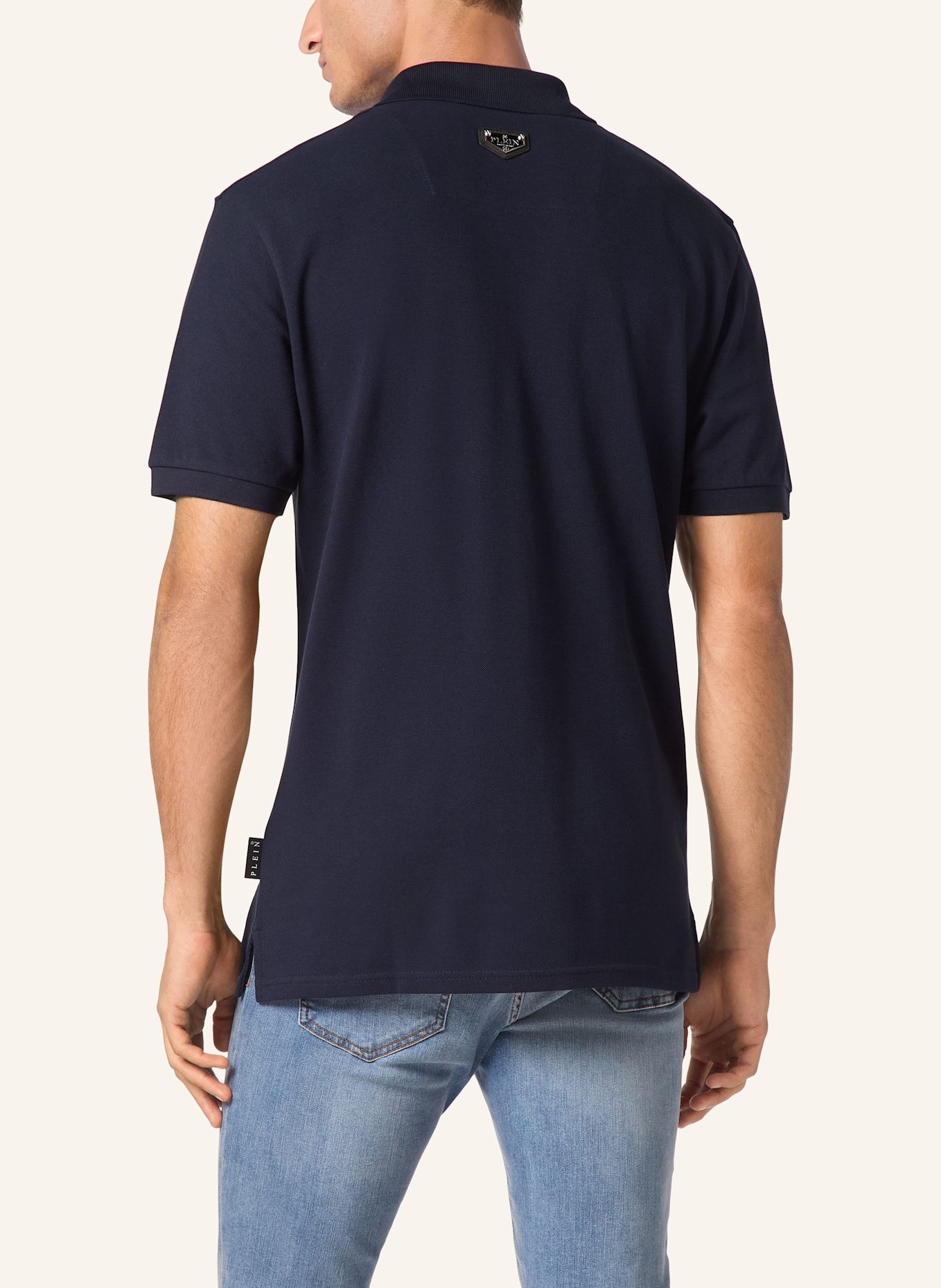 PHILIPP PLEIN Polohemd SKULL&BONES: DUNKELBLAU
