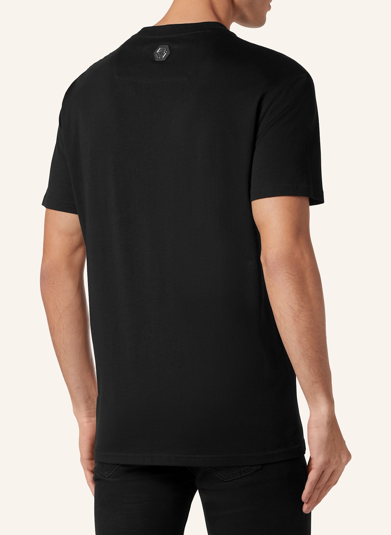 PHILIPP PLEIN T-Shirt Rundhalsausschnitt: SCHWARZ