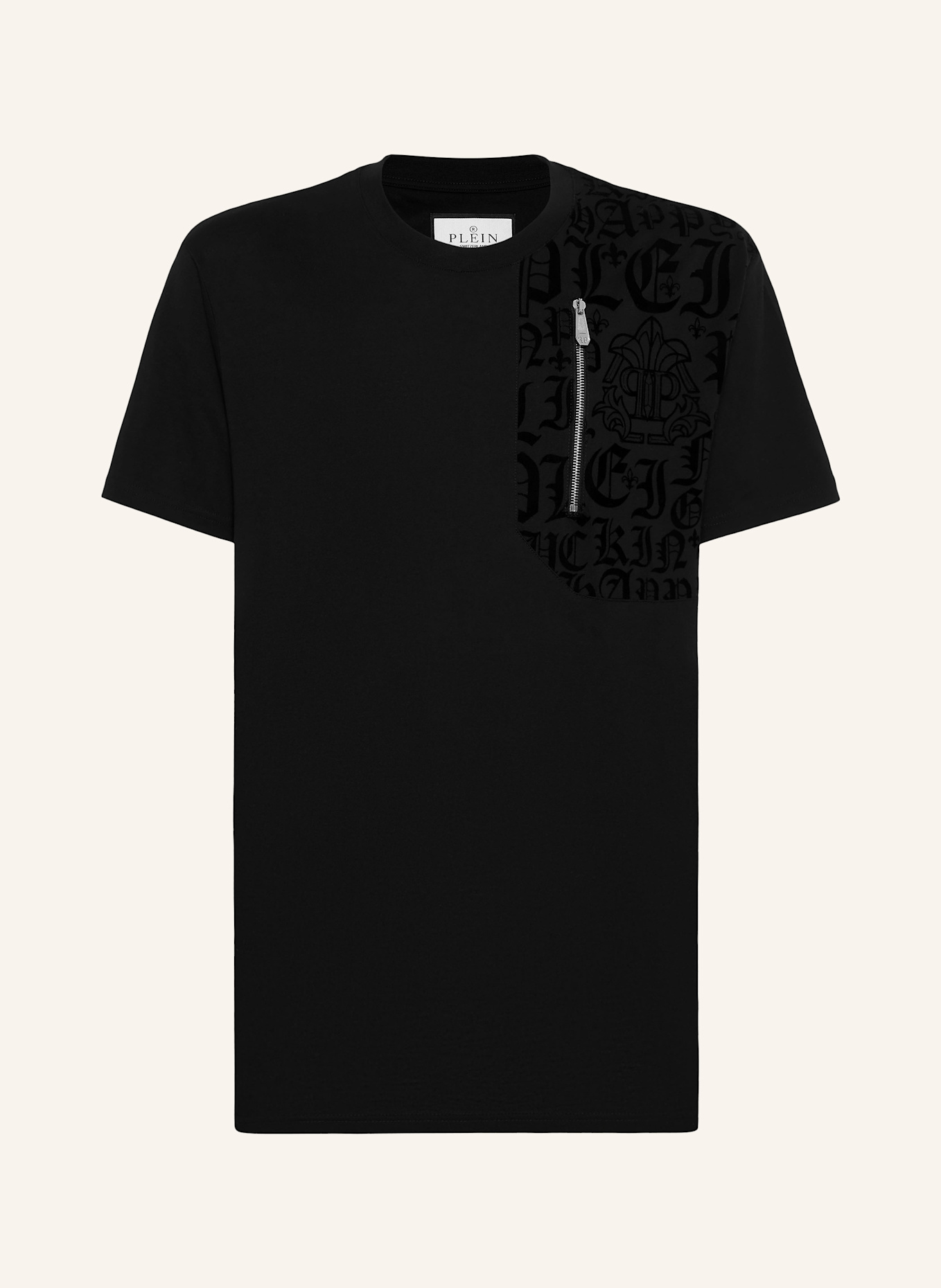 PHILIPP PLEIN T-Shirt Rundhalsausschnitt: SCHWARZ