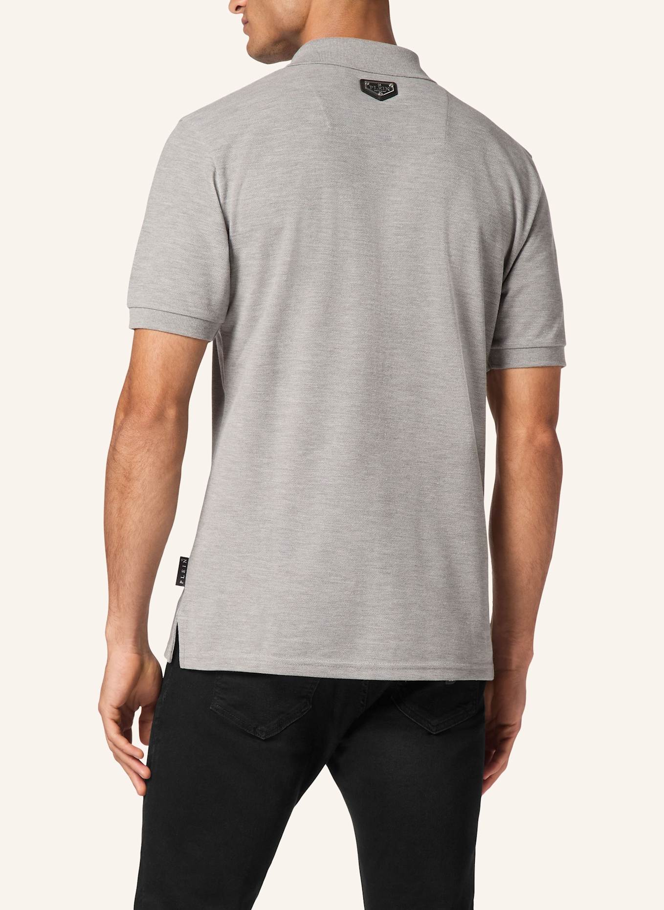 PHILIPP PLEIN Polohemd SKULL&BONES: GRAU