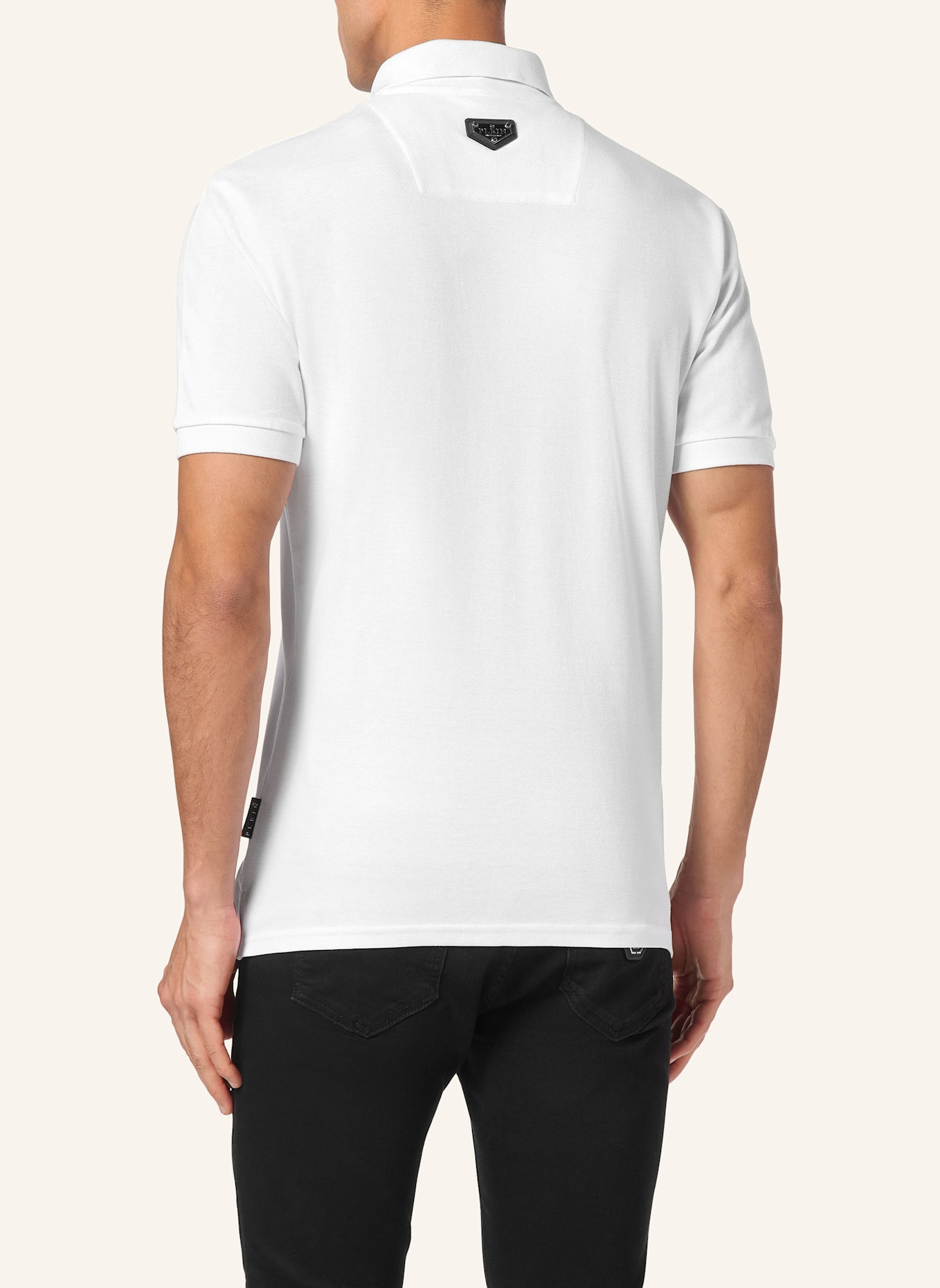 PHILIPP PLEIN Polohemd SKULL&BONES: WEISS