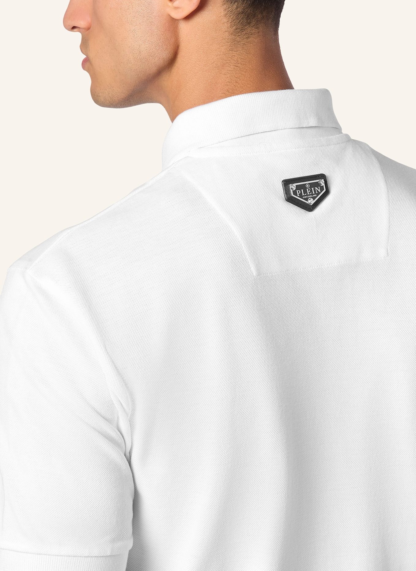 PHILIPP PLEIN Polohemd SKULL&BONES: WEISS