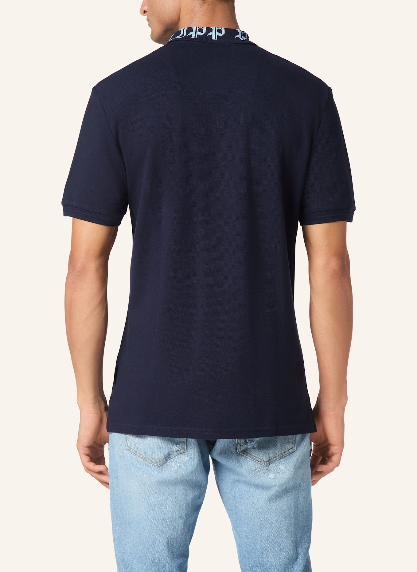 PHILIPP PLEIN Polohemd GOTHIC PLEIN: DUNKELBLAU