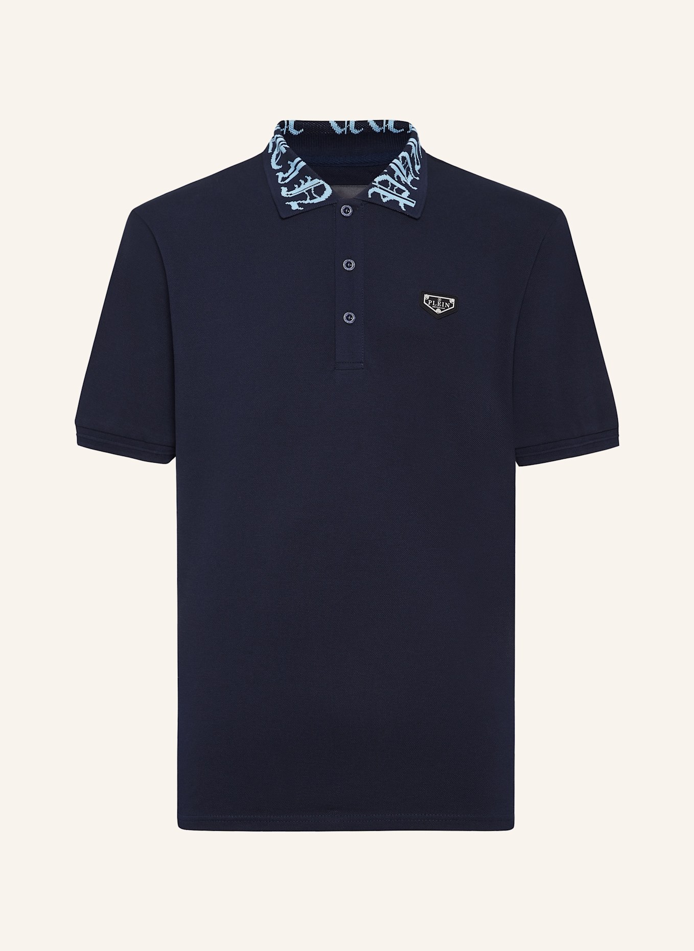 PHILIPP PLEIN Polohemd GOTHIC PLEIN: DUNKELBLAU