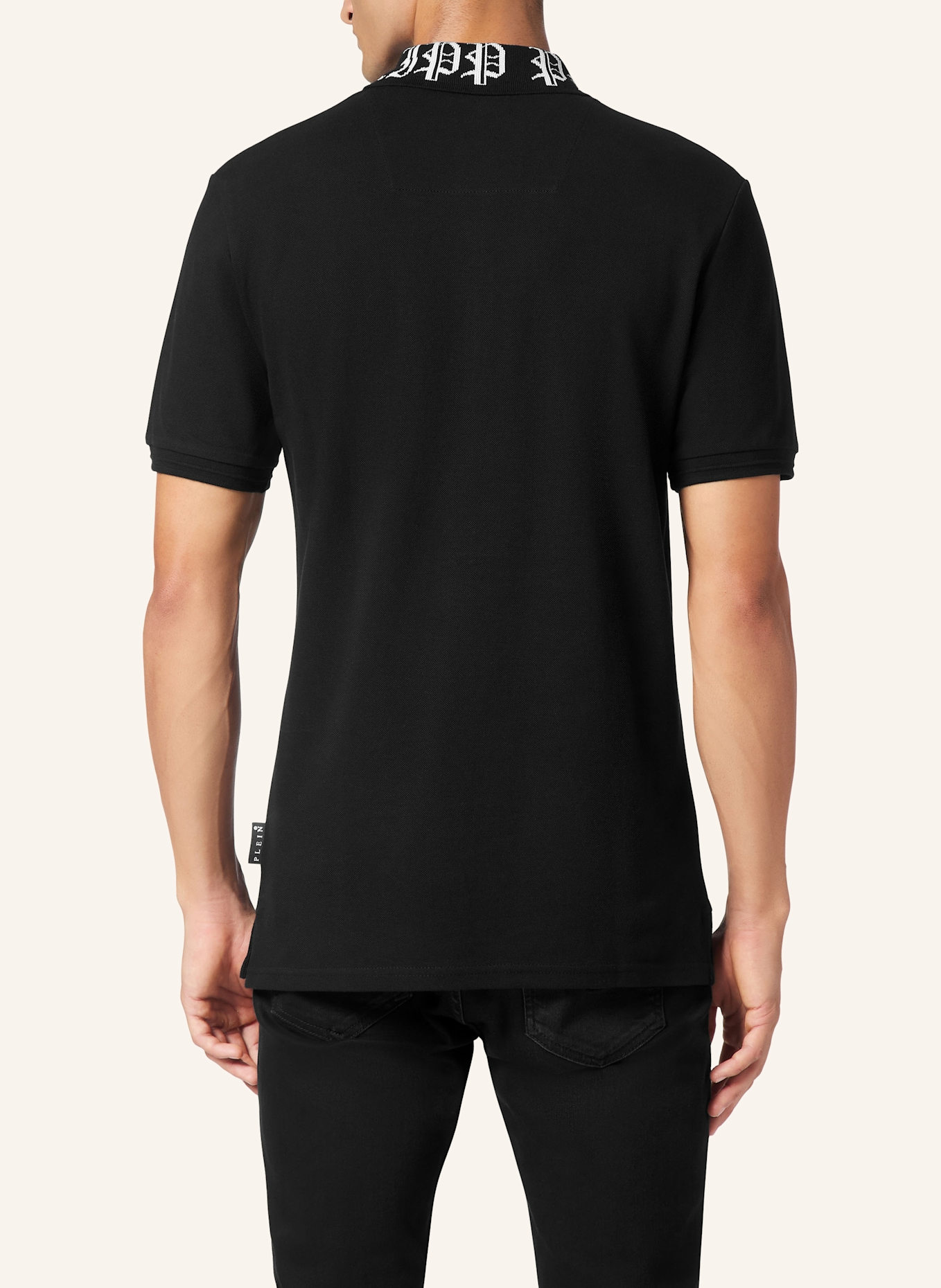 PHILIPP PLEIN Polohemd GOTHIC PLEIN: SCHWARZ