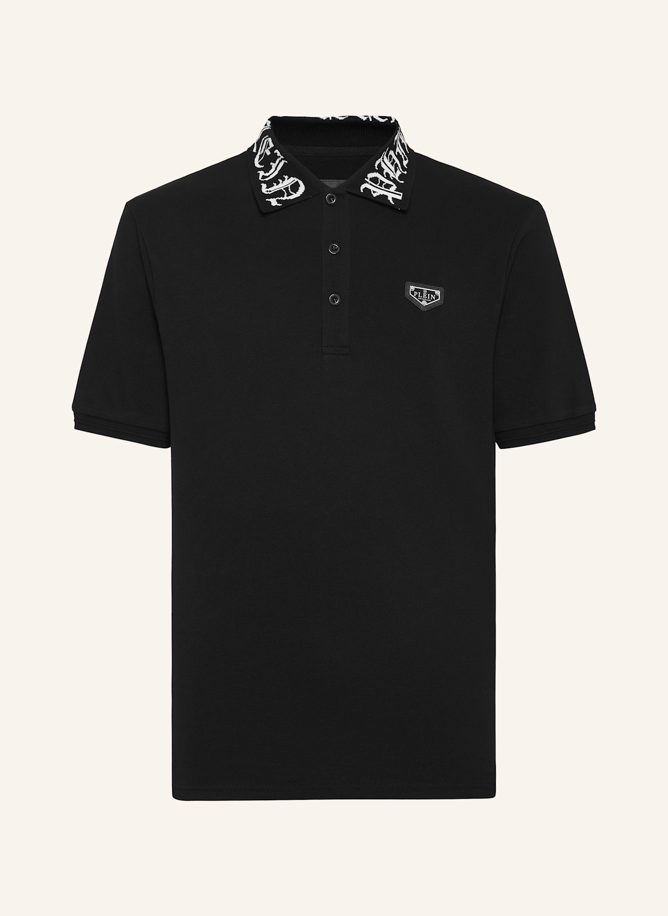 PHILIPP PLEIN Polohemd GOTHIC PLEIN: SCHWARZ