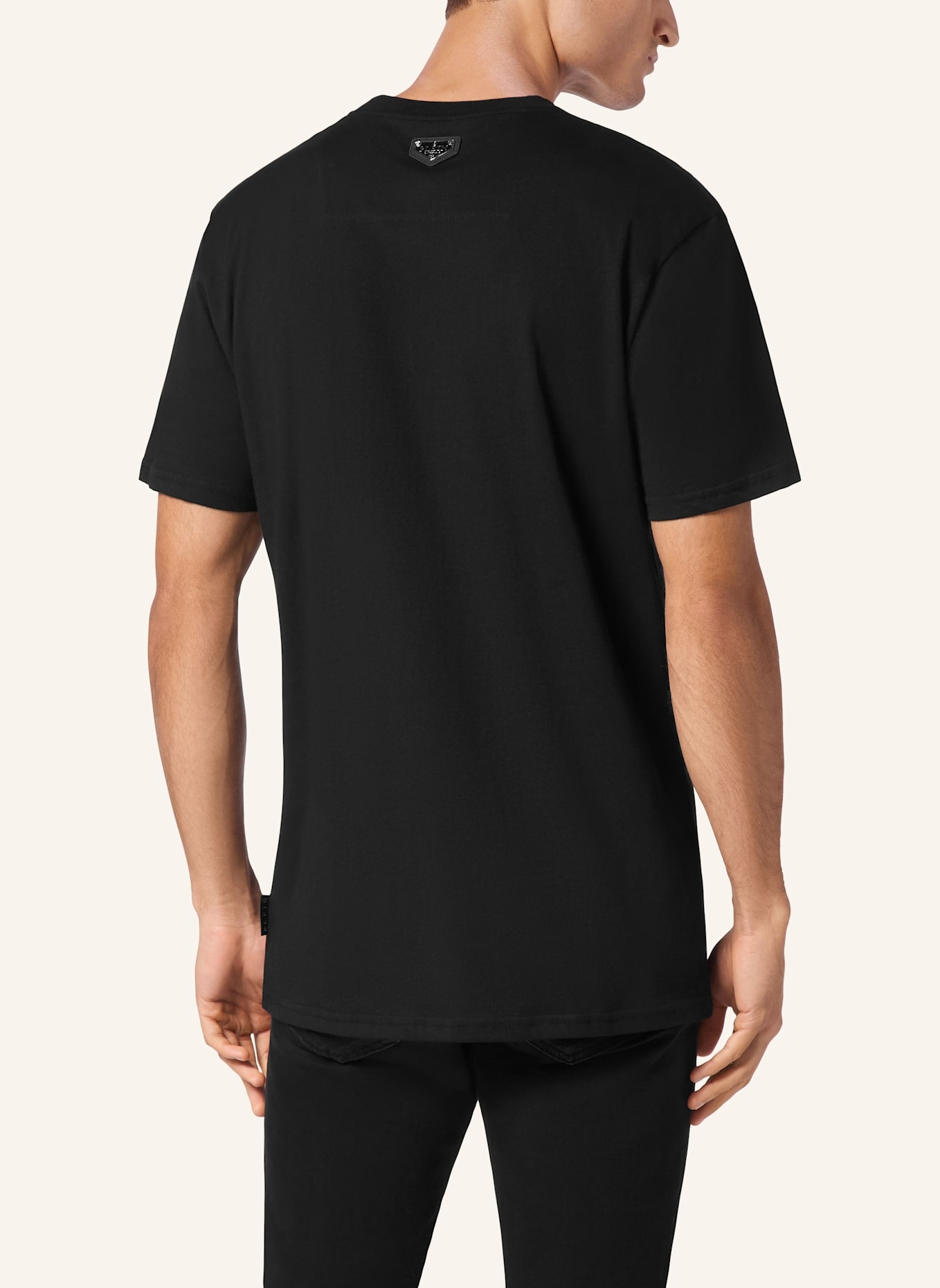 PHILIPP PLEIN T-Shirt Rundhalsausschnitt: SCHWARZ