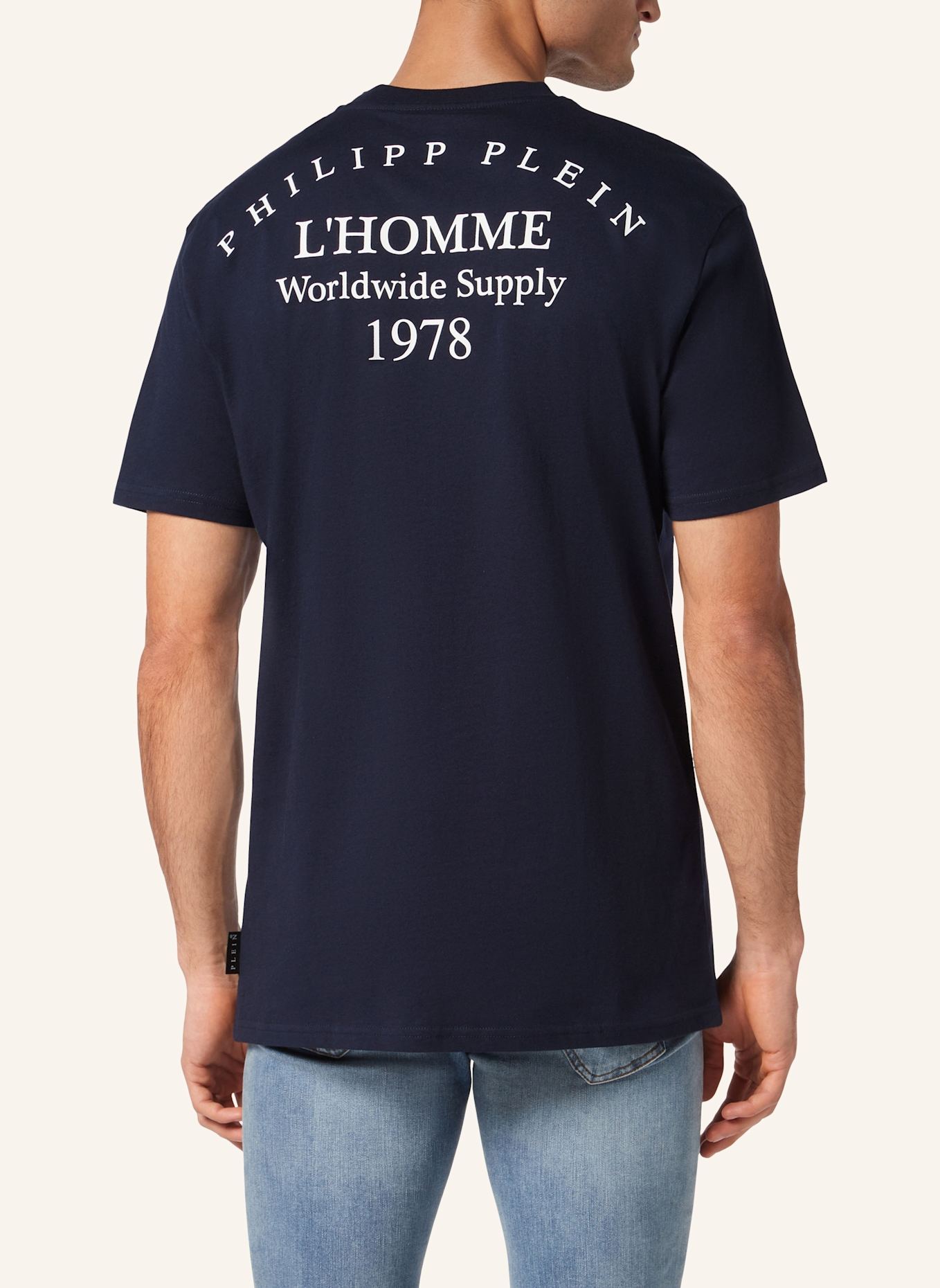 PHILIPP PLEIN T-Shirt Rundhalsausschnitt: DUNKELBLAU