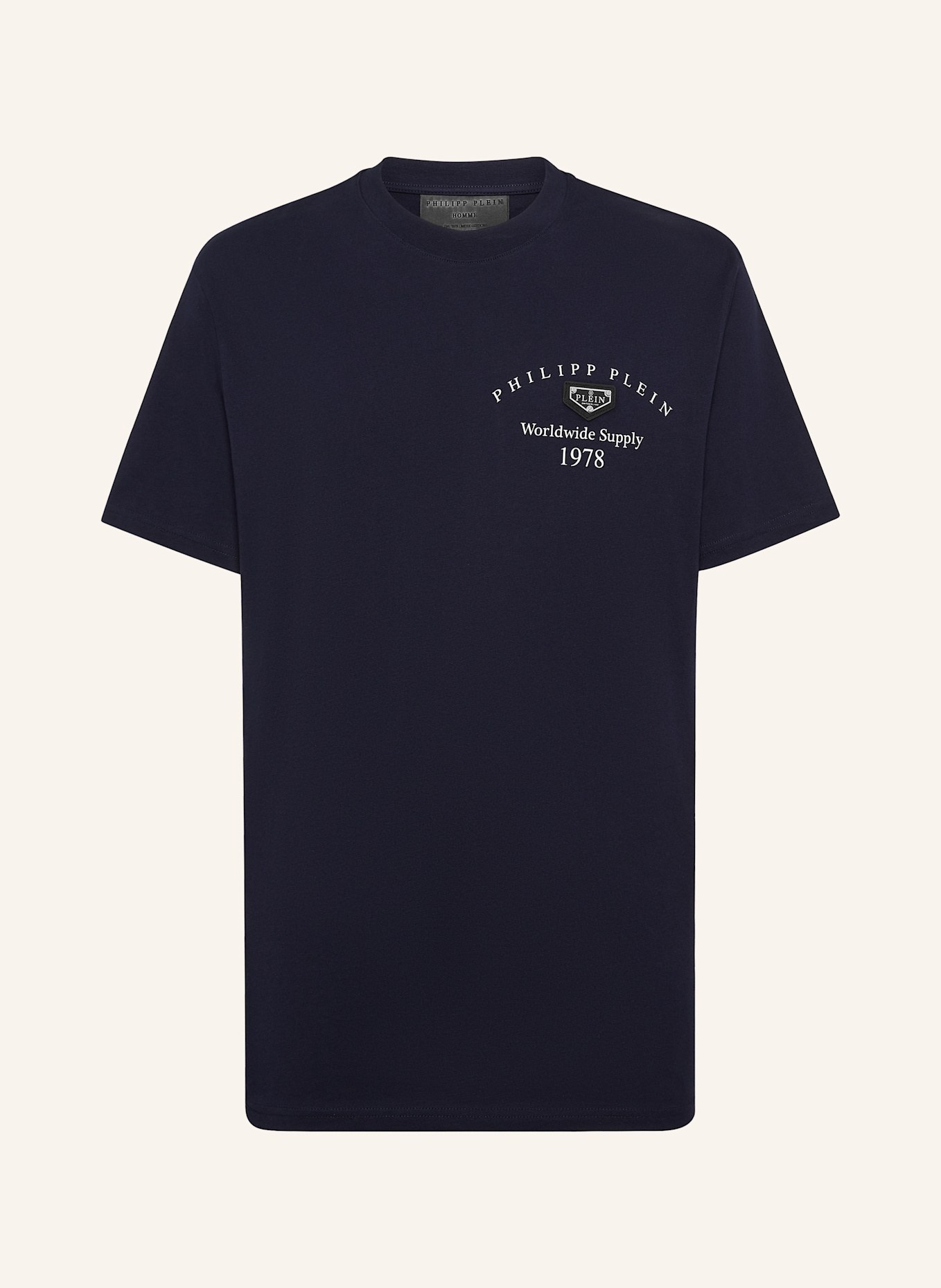 PHILIPP PLEIN T-Shirt Rundhalsausschnitt: DUNKELBLAU