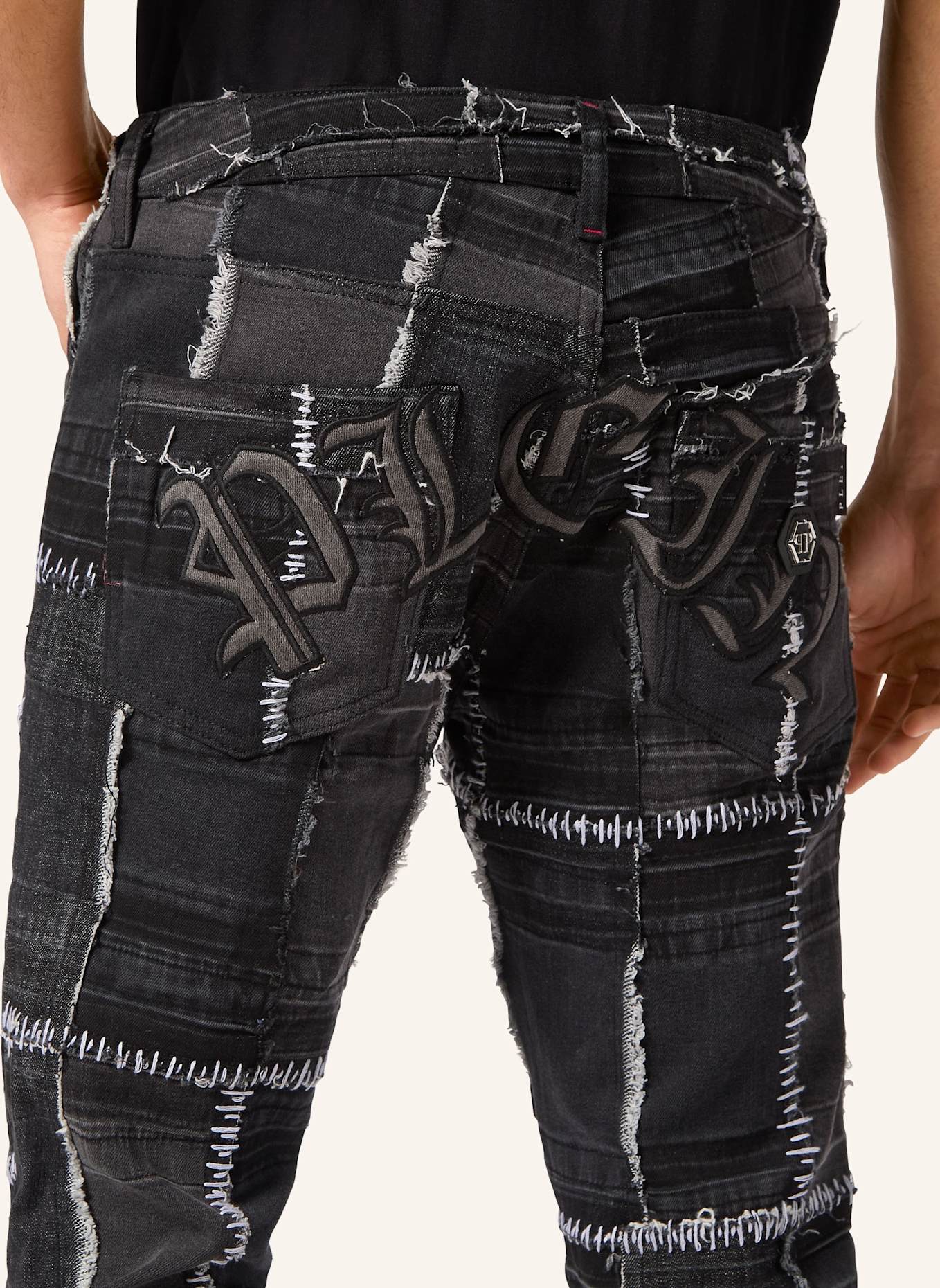 PHILIPP PLEIN Jeans Gerader Schnitt: GRAU