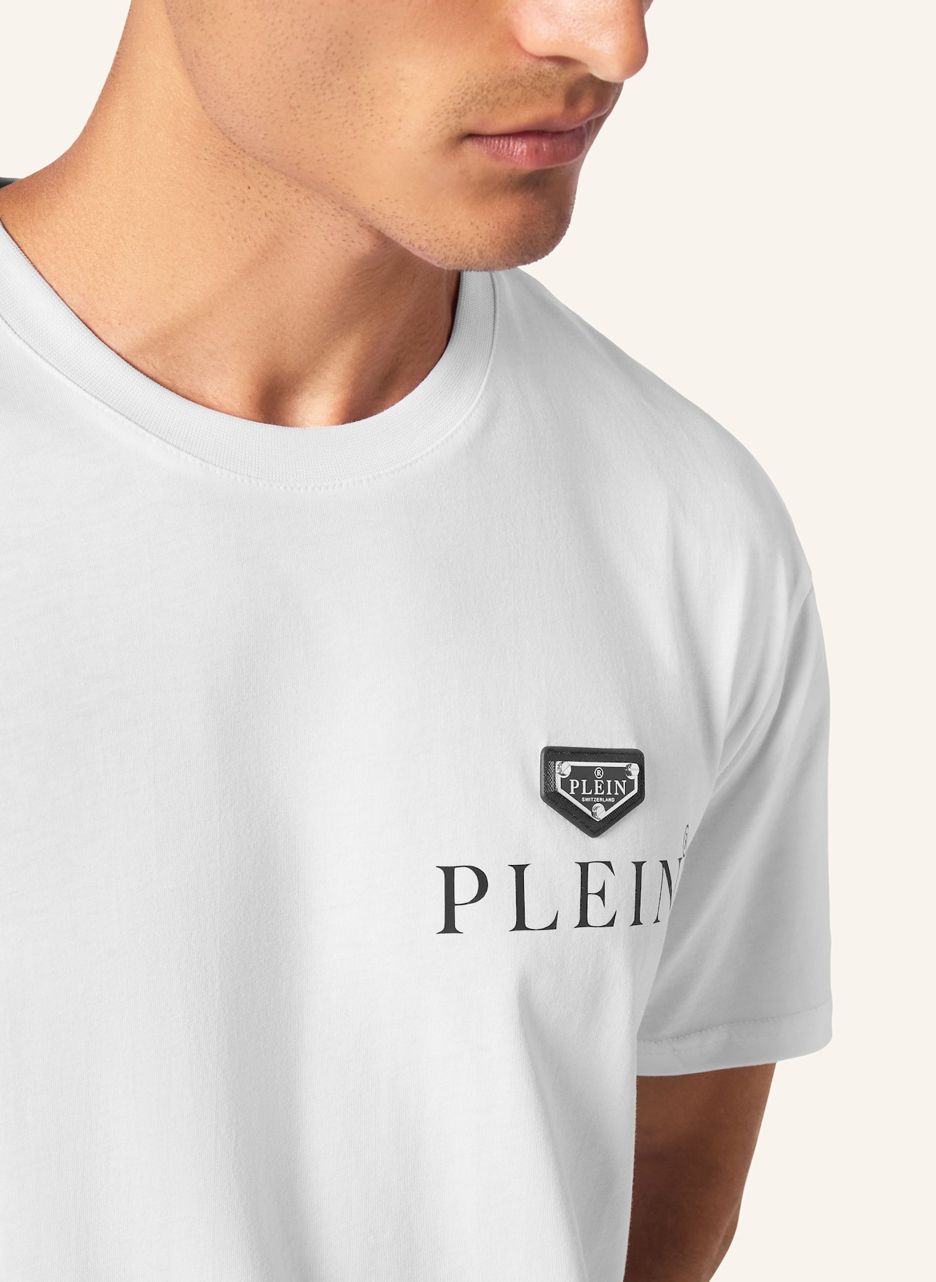 PHILIPP PLEIN T-Shirt Rundhalsausschnitt: WEISS