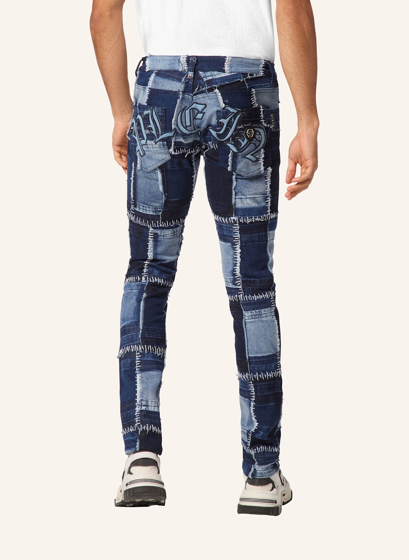 PHILIPP PLEIN Jeans Gerader Schnitt: BLAU