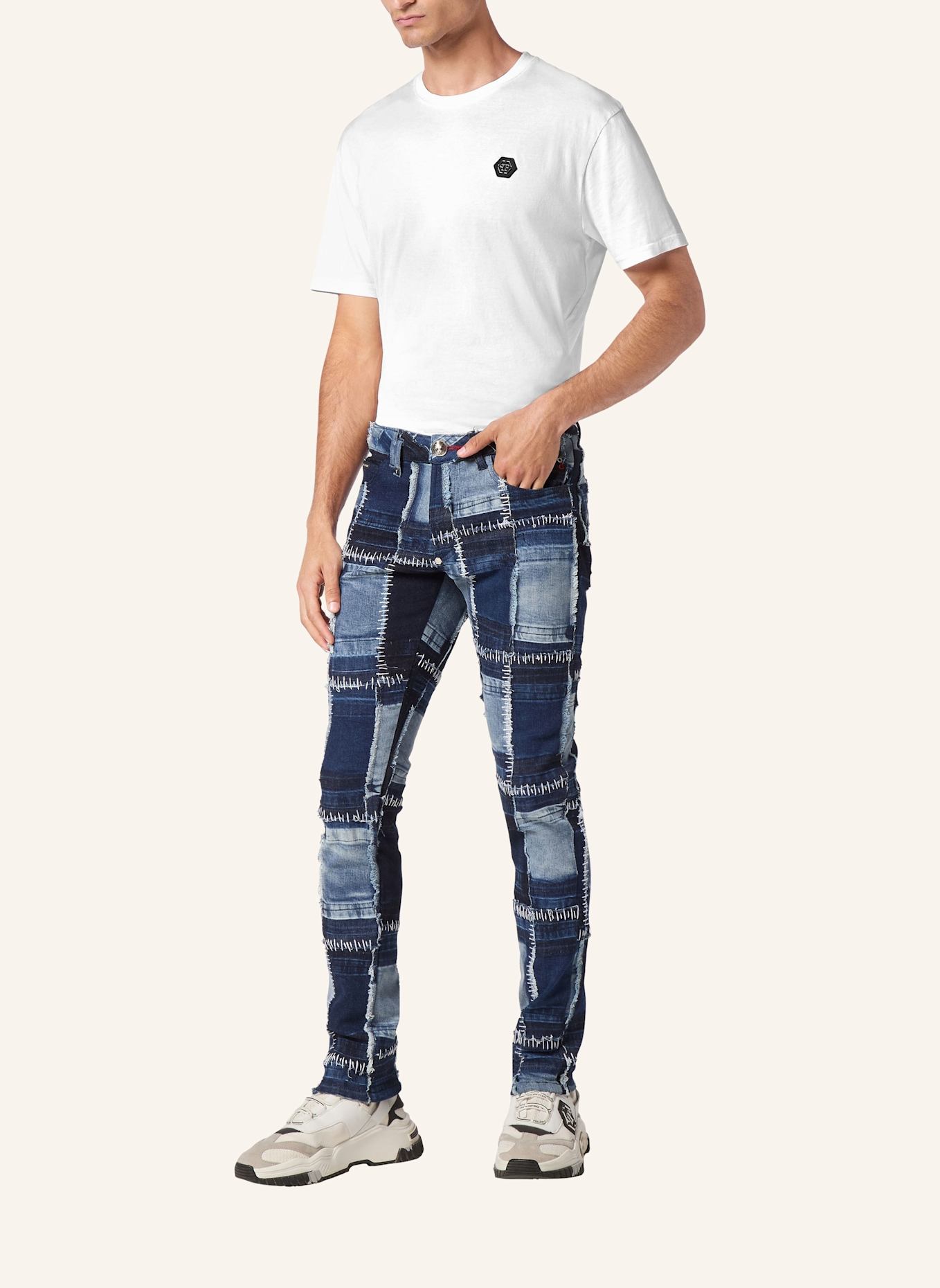 PHILIPP PLEIN Jeans Gerader Schnitt: BLAU