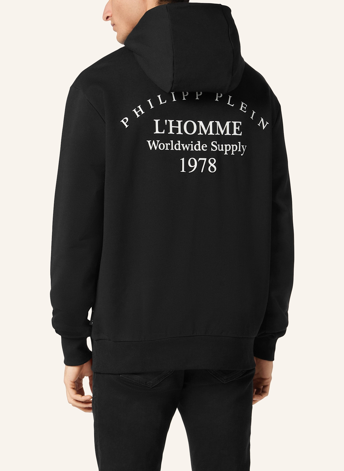 PHILIPP PLEIN Kapuzen-Sweatshirt: SCHWARZ