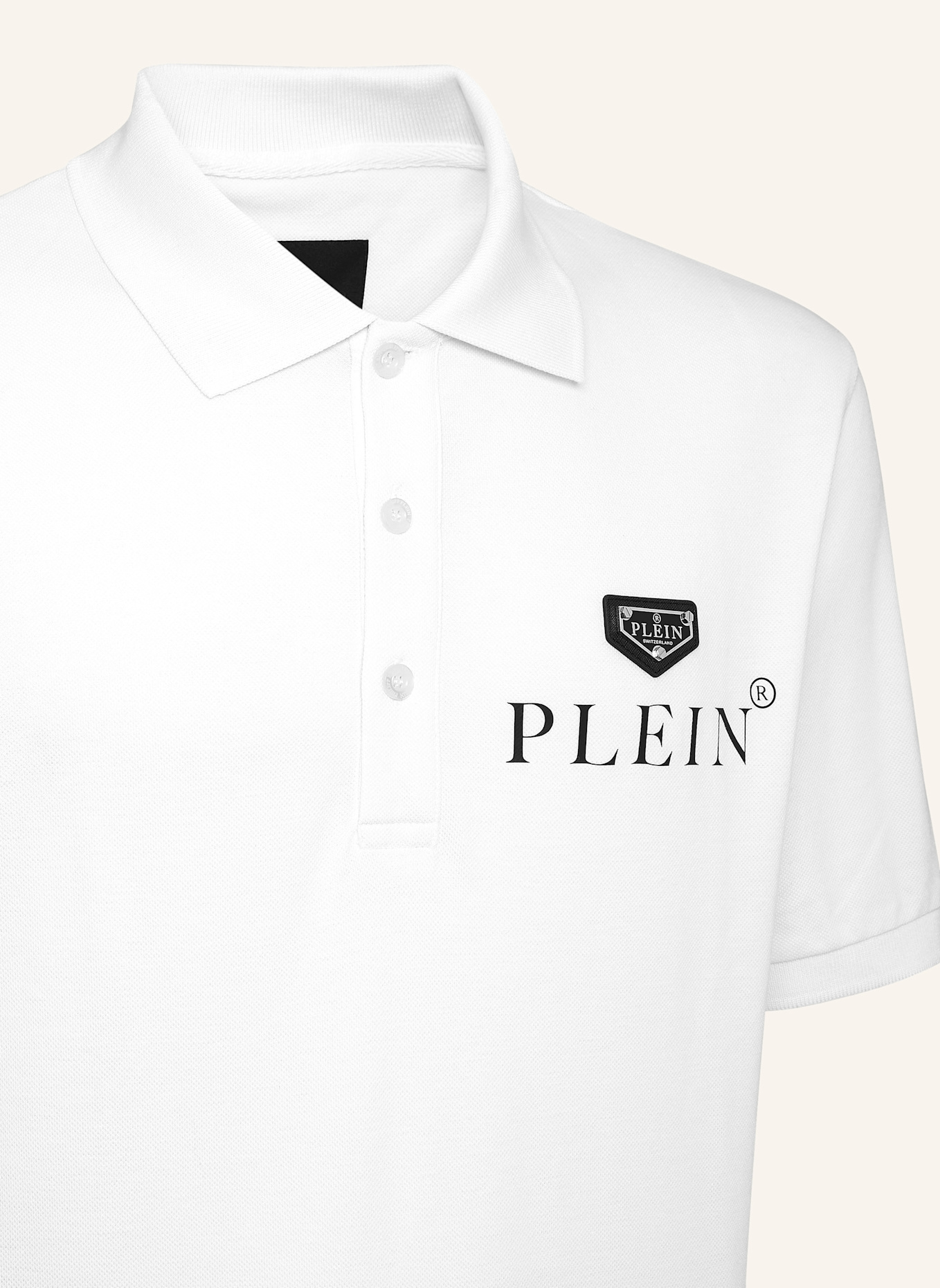 PHILIPP PLEIN Polohemd ICONIC PLEIN: WEISS