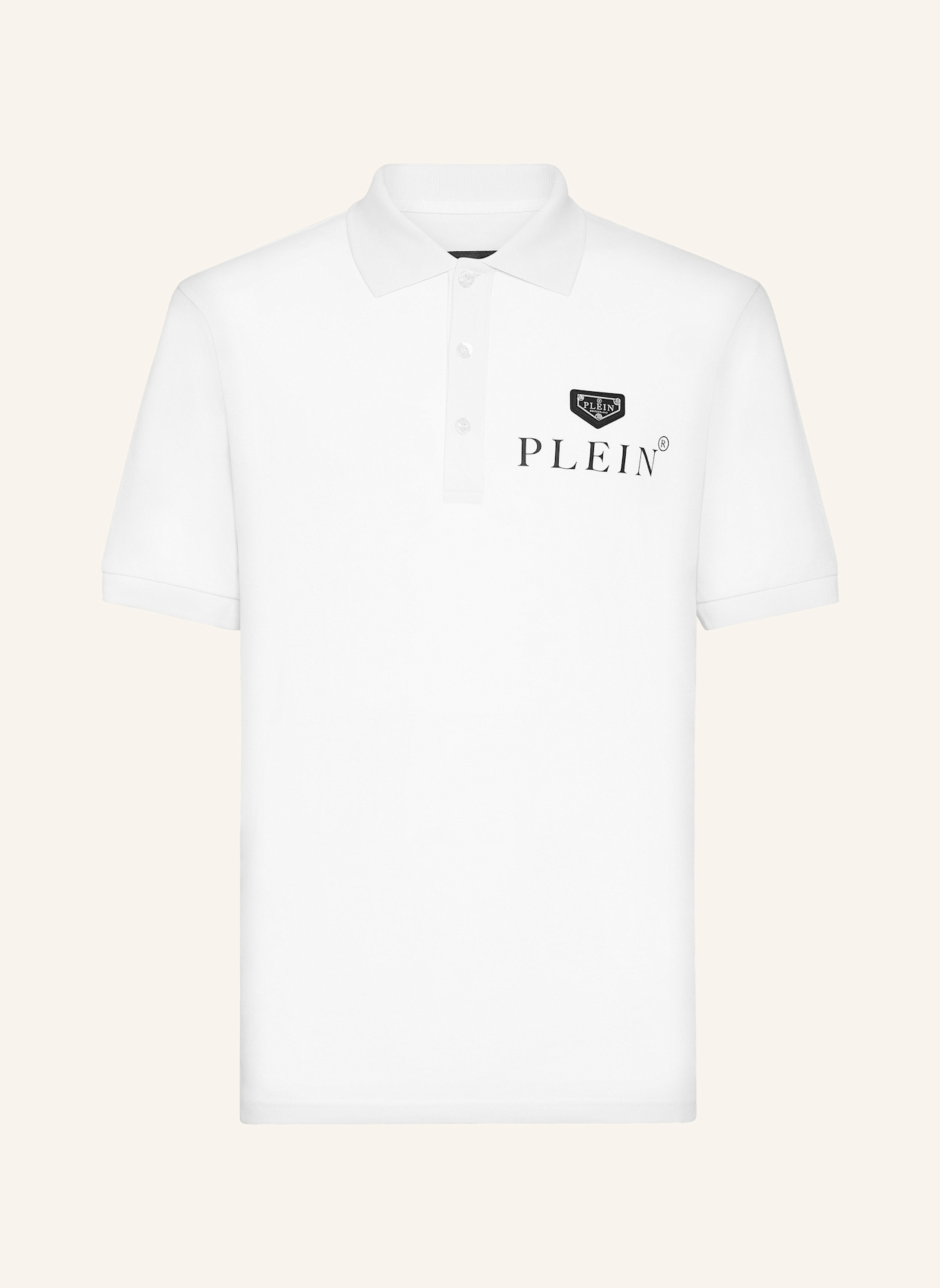 PHILIPP PLEIN Polohemd ICONIC PLEIN: WEISS