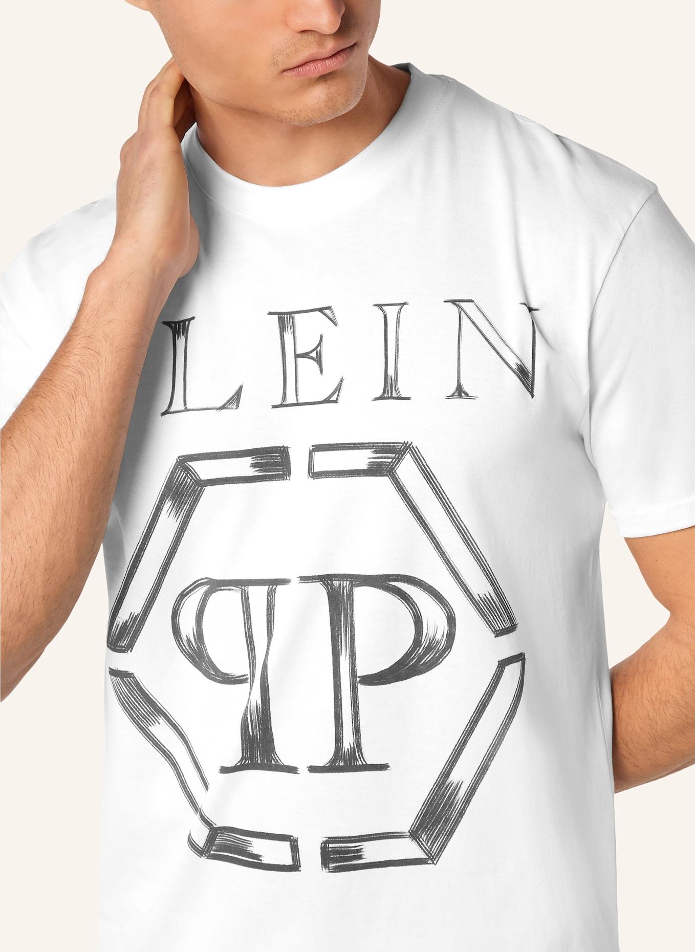 PHILIPP PLEIN T-Shirt Rundhalsausschnitt HEXAGON: WEISS