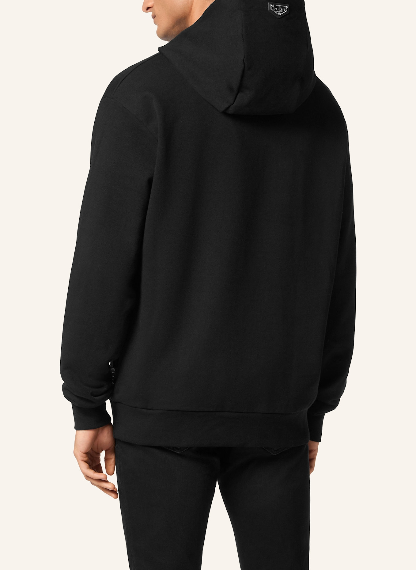 PHILIPP PLEIN Sweatshirt mit Kapuze KING PLEIN: SCHWARZ