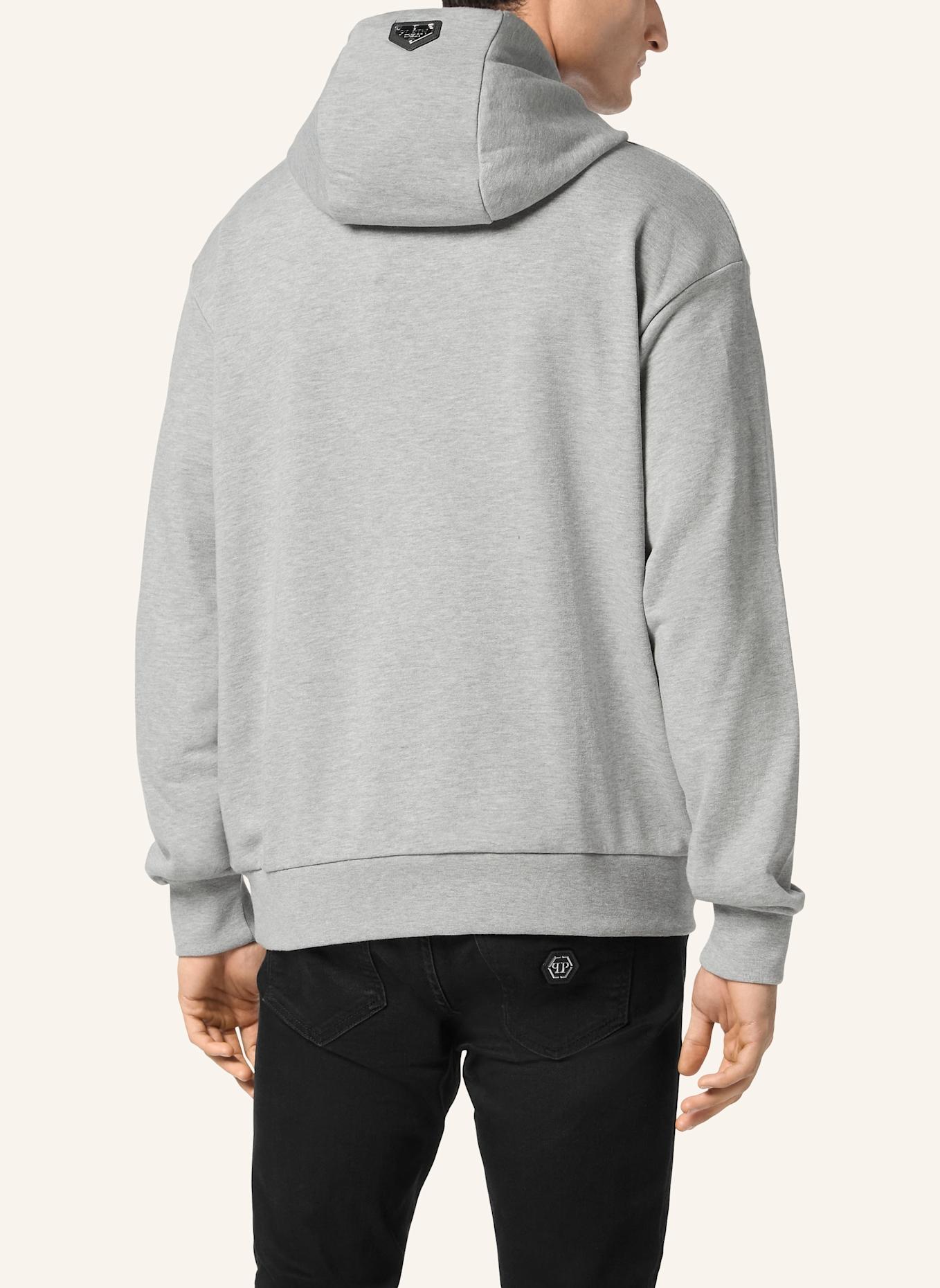 PHILIPP PLEIN Sweatshirt mit Kapuze HEXAGON: GRAU