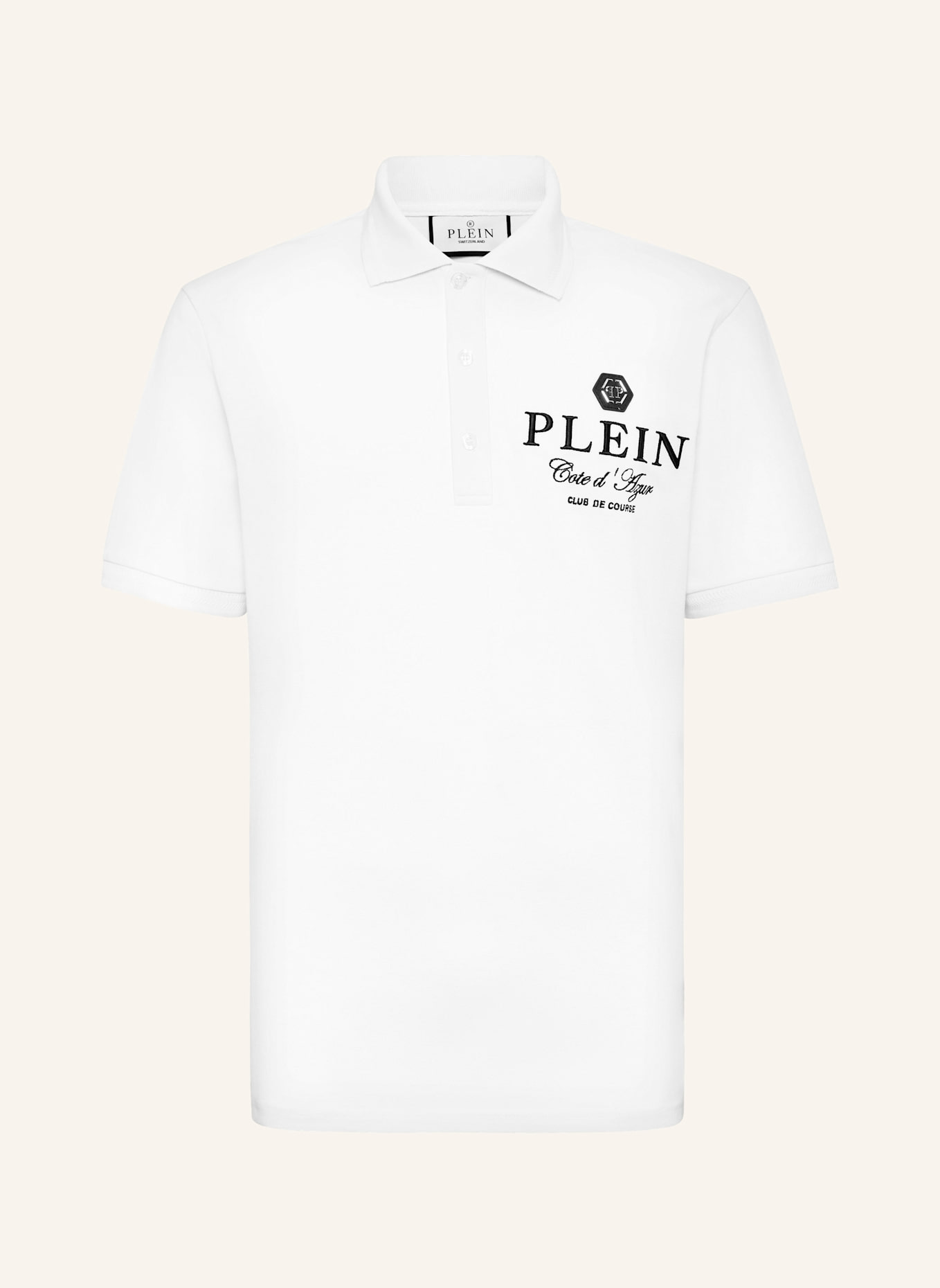 PHILIPP PLEIN Polohemd: WEISS