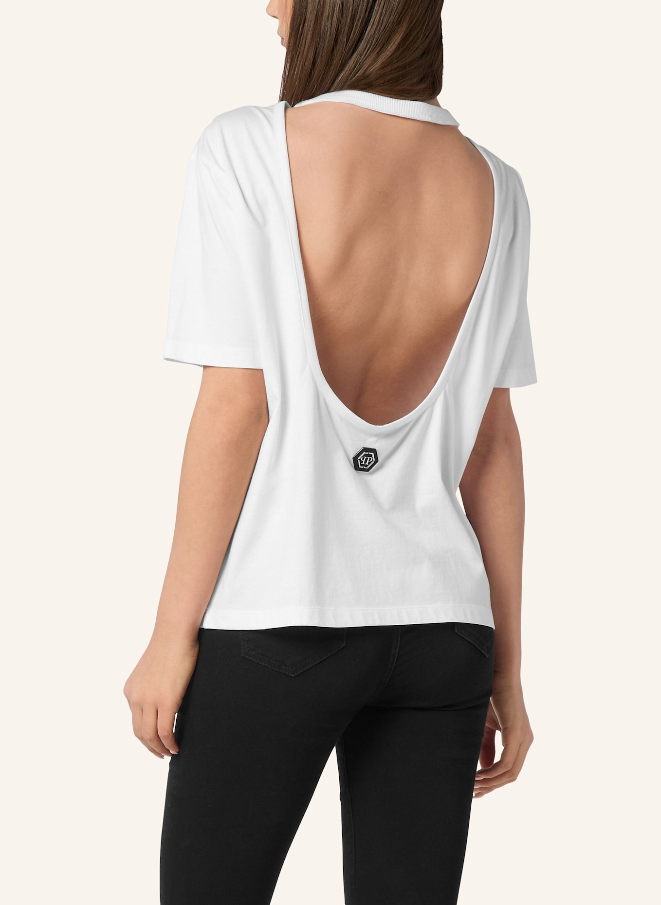 PHILIPP PLEIN T-Shirt Man Fit CHERRIES: WEISS