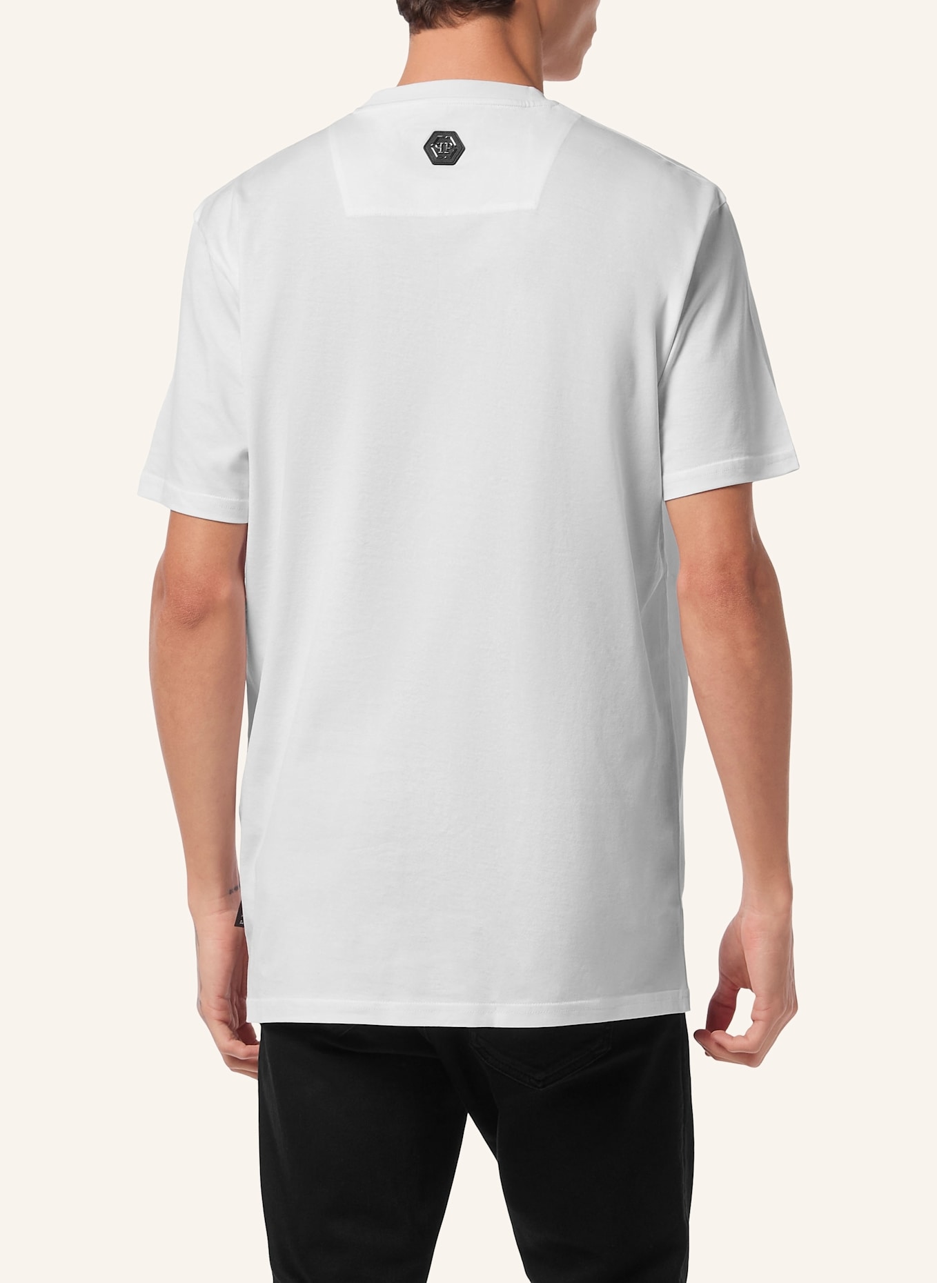 PHILIPP PLEIN T-Shirt Rundhalsausschnitt TATTOO: WEISS
