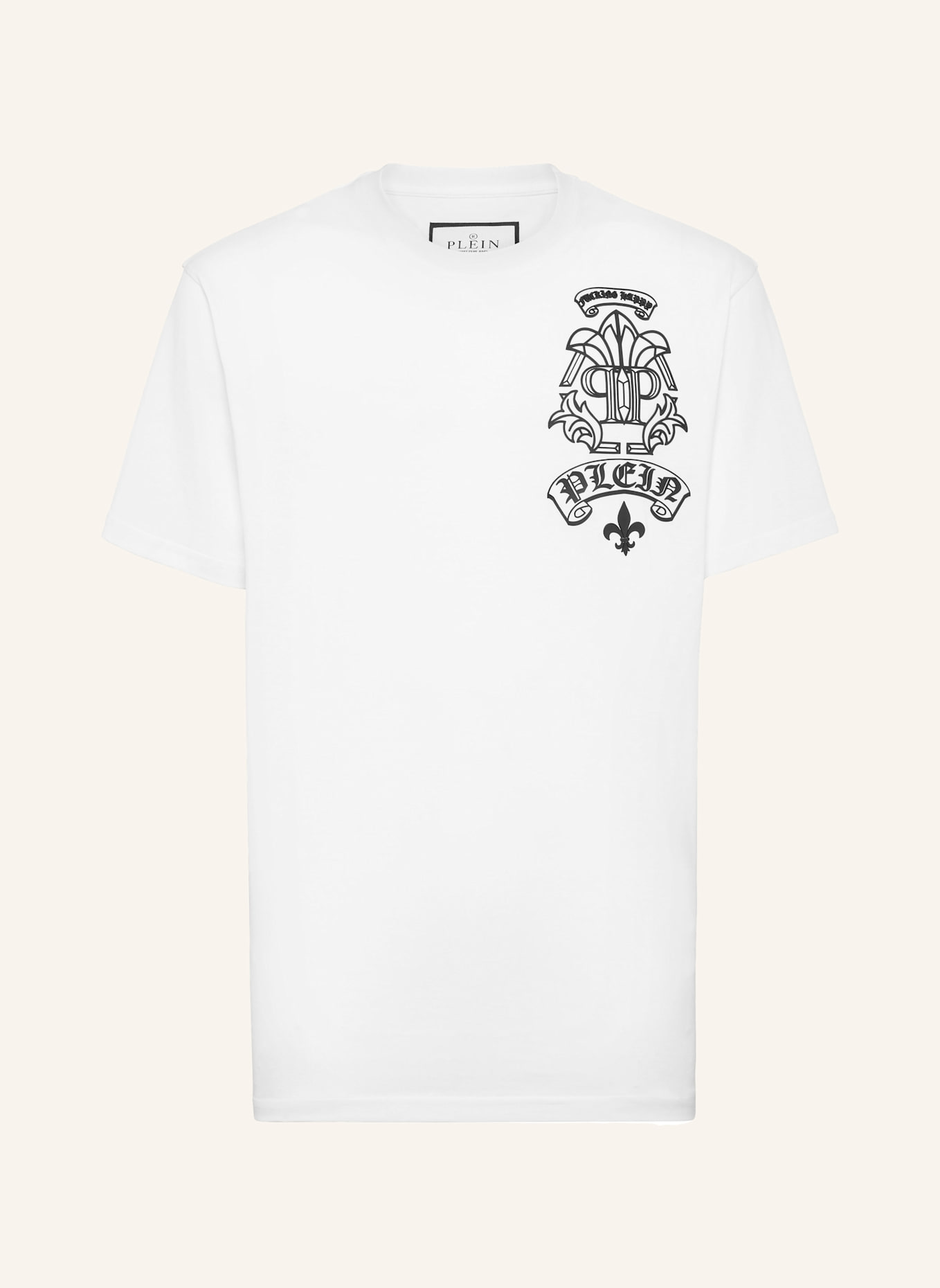 PHILIPP PLEIN T-Shirt Rundhalsausschnitt TATTOO: WEISS