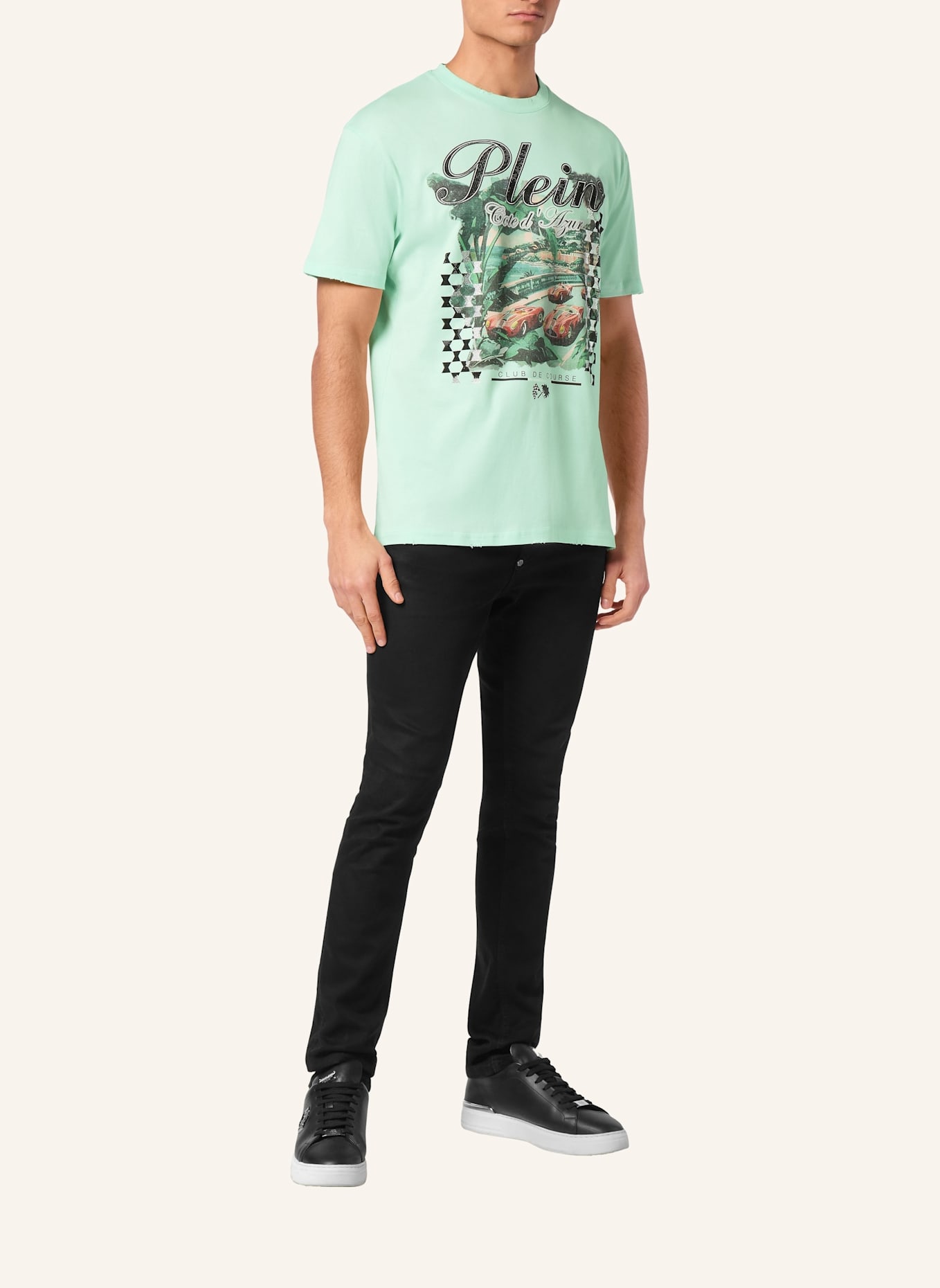 PHILIPP PLEIN T-Shirt Rundhalsausschnitt D AZUR: GRÜN