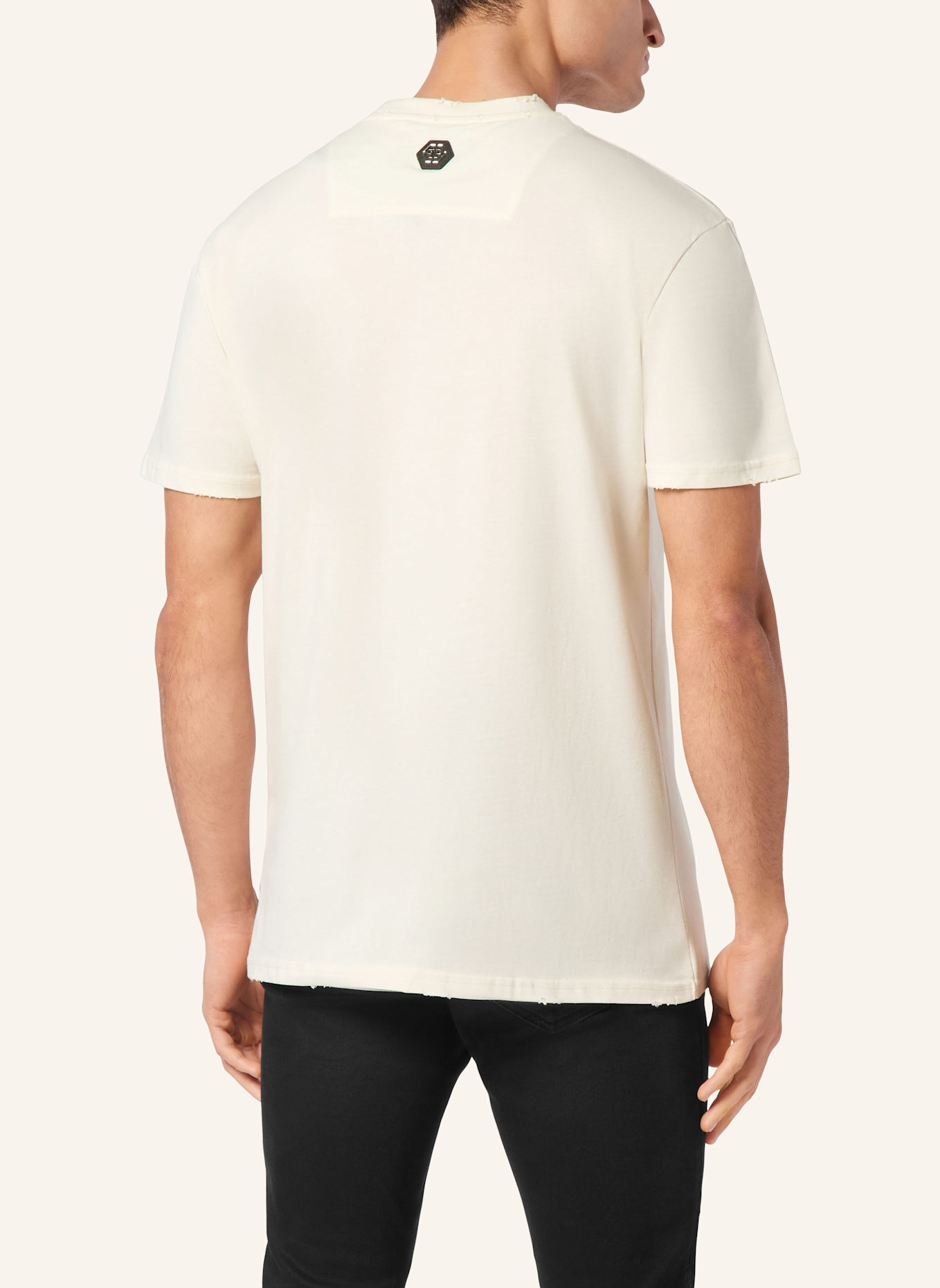 PHILIPP PLEIN T-Shirt Rundhalsausschnitt D AZUR: SCHWARZ