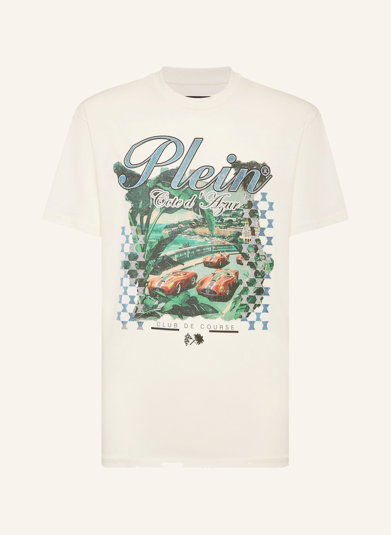 PHILIPP PLEIN T-Shirt Rundhalsausschnitt D AZUR: SCHWARZ