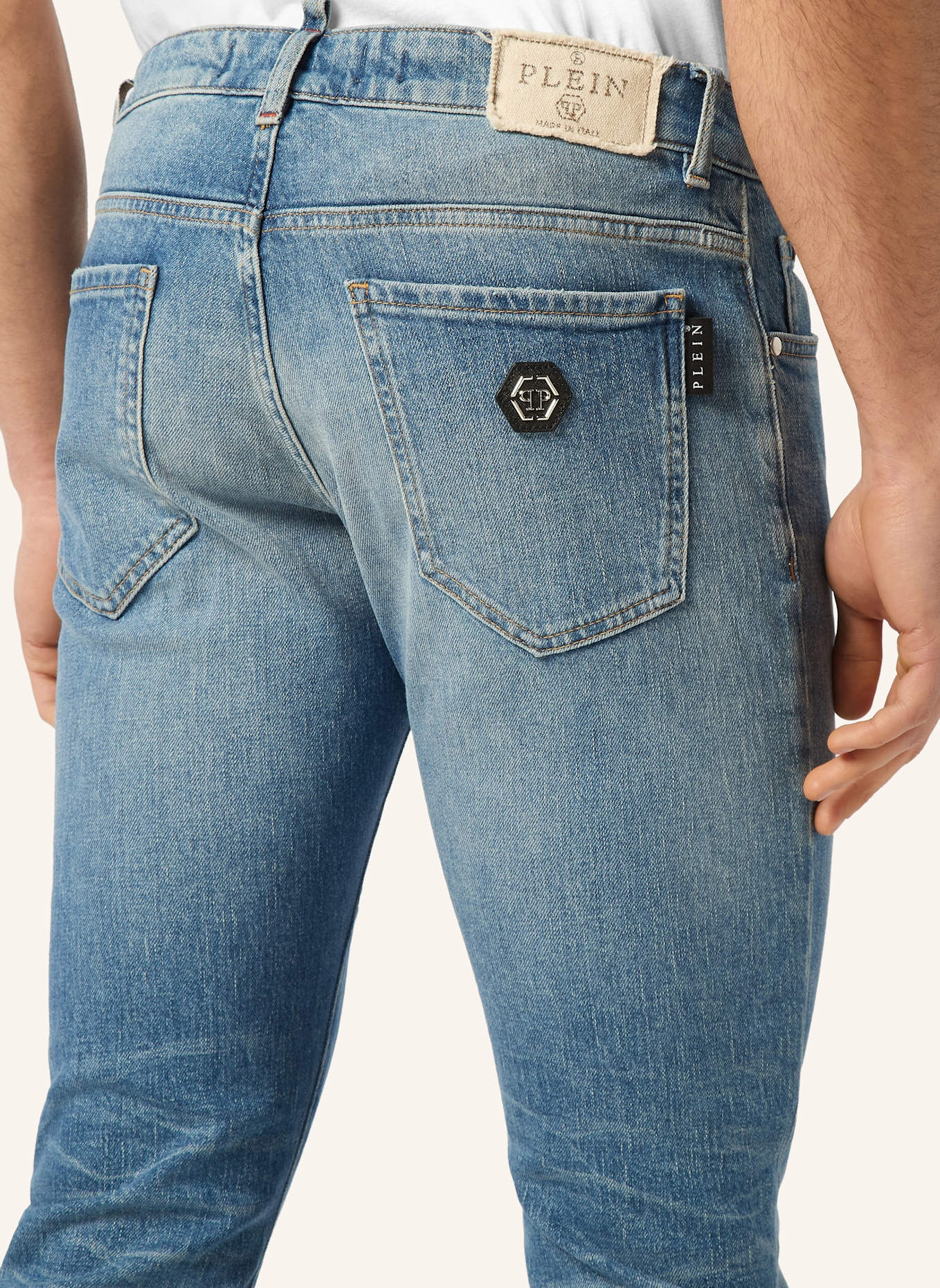 PHILIPP PLEIN Jeans Gerader Schnitt: BLAU