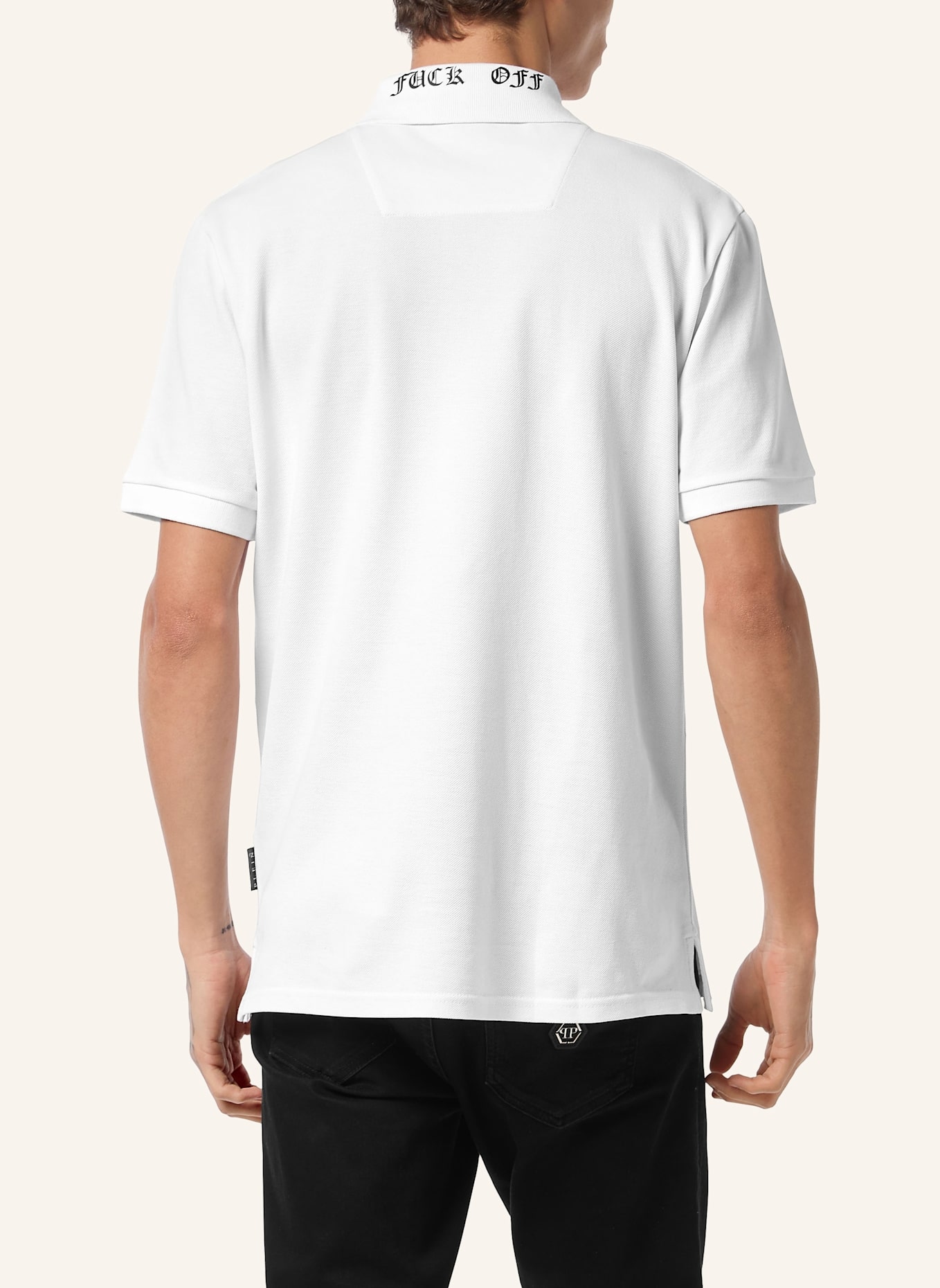 PHILIPP PLEIN Polohemd SKULL: WEISS