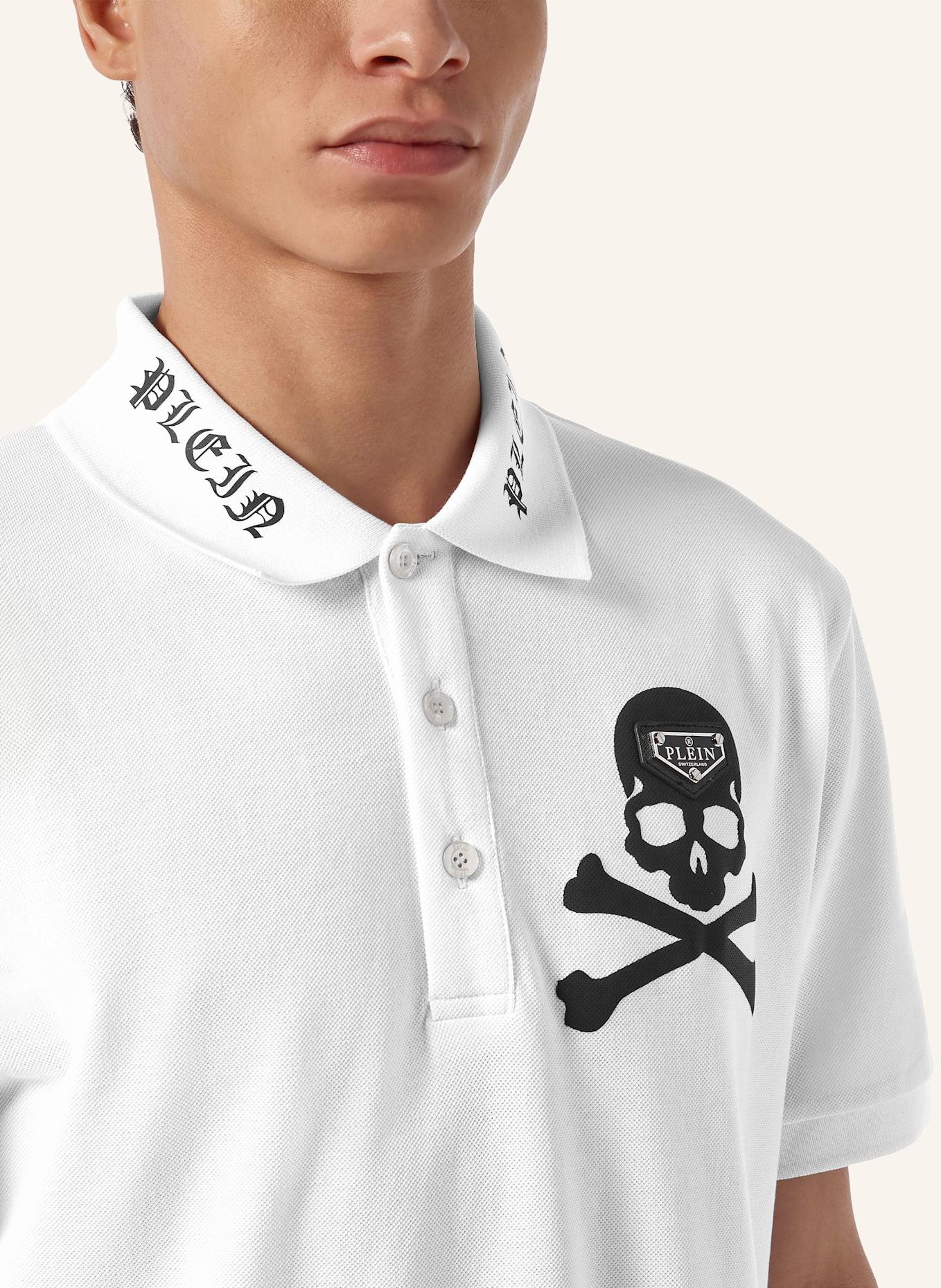 PHILIPP PLEIN Polohemd SKULL: WEISS