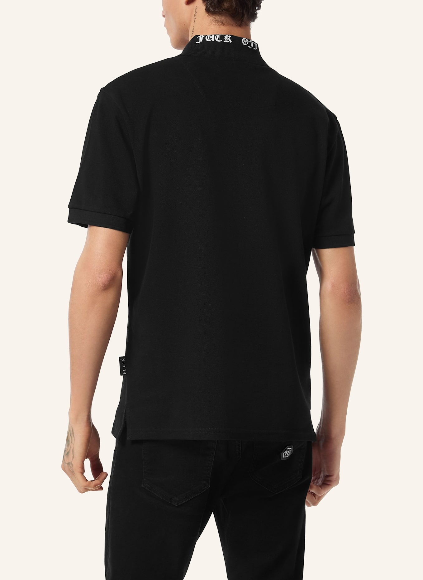 PHILIPP PLEIN Polohemd SKULL: SCHWARZ