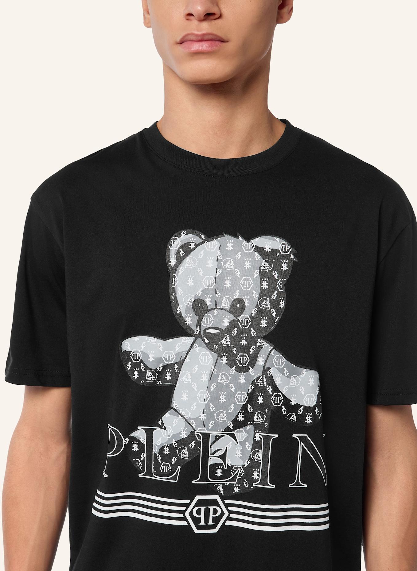 PHILIPP PLEIN T-Shirt Rundhalsausschnitt MONOGRAM: SCHWARZ