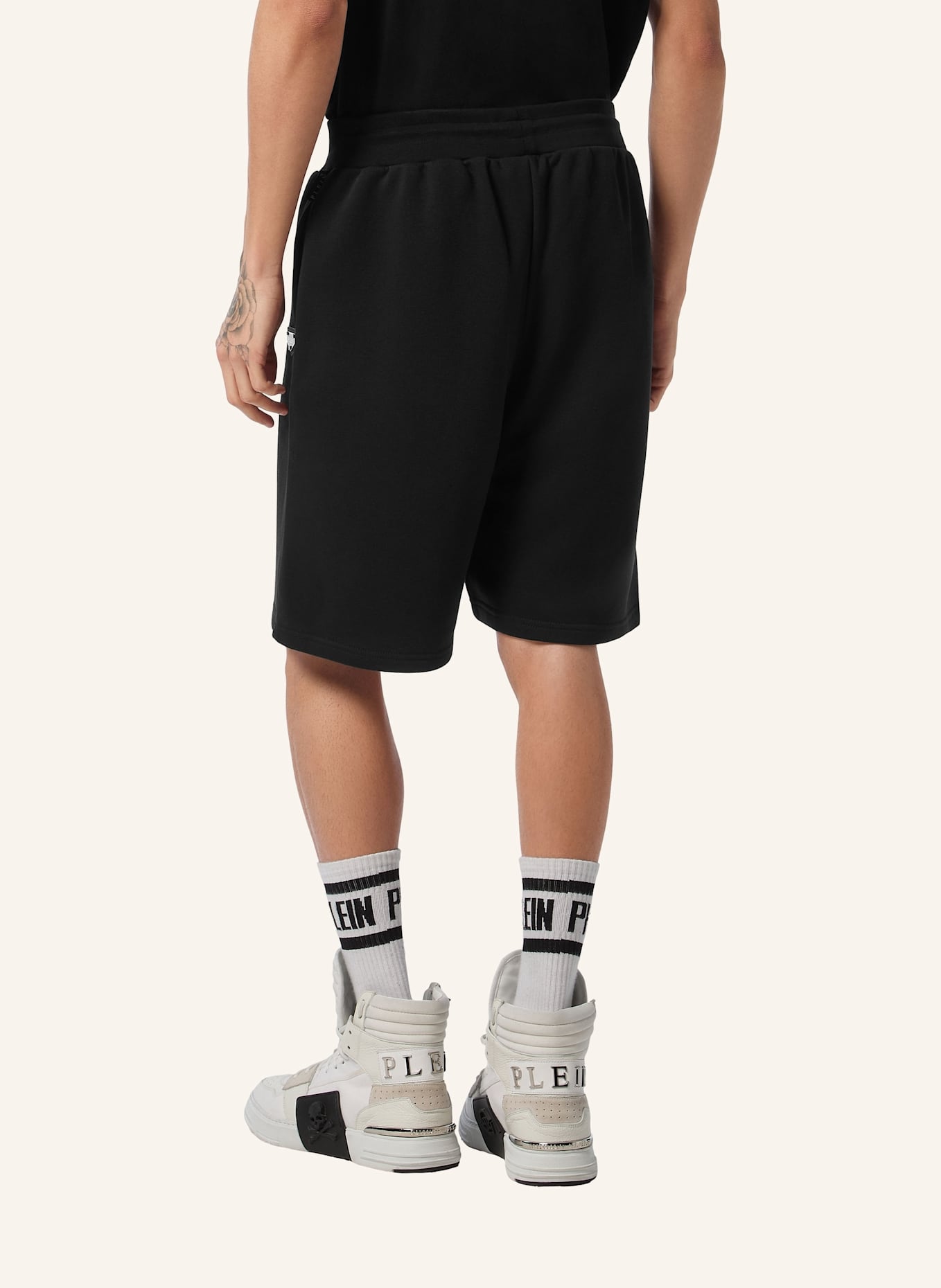 PHILIPP PLEIN Sport Shorts: SCHWARZ