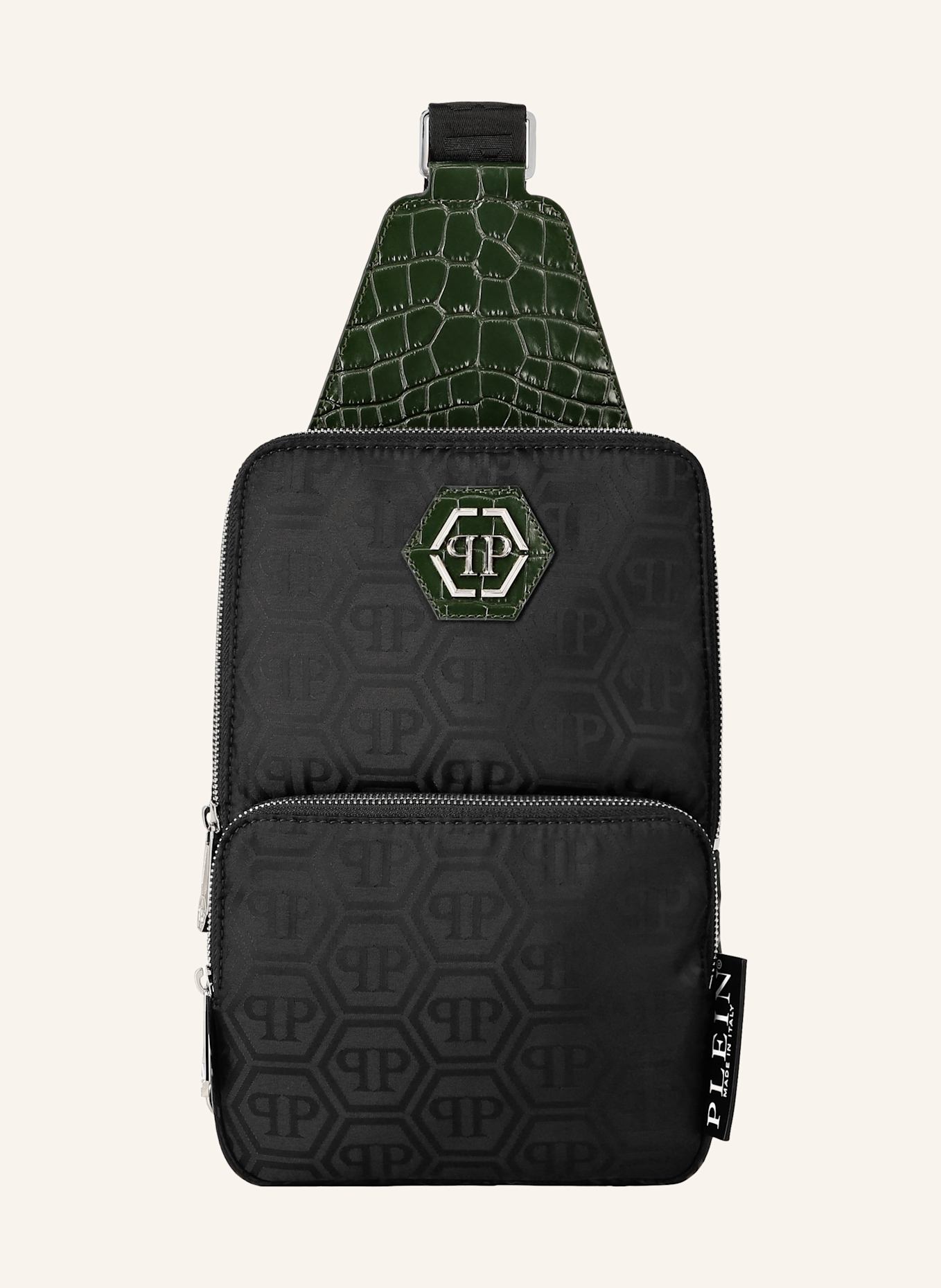 PHILIPP PLEIN Kreuzkörper MONOGRAM: SCHWARZ