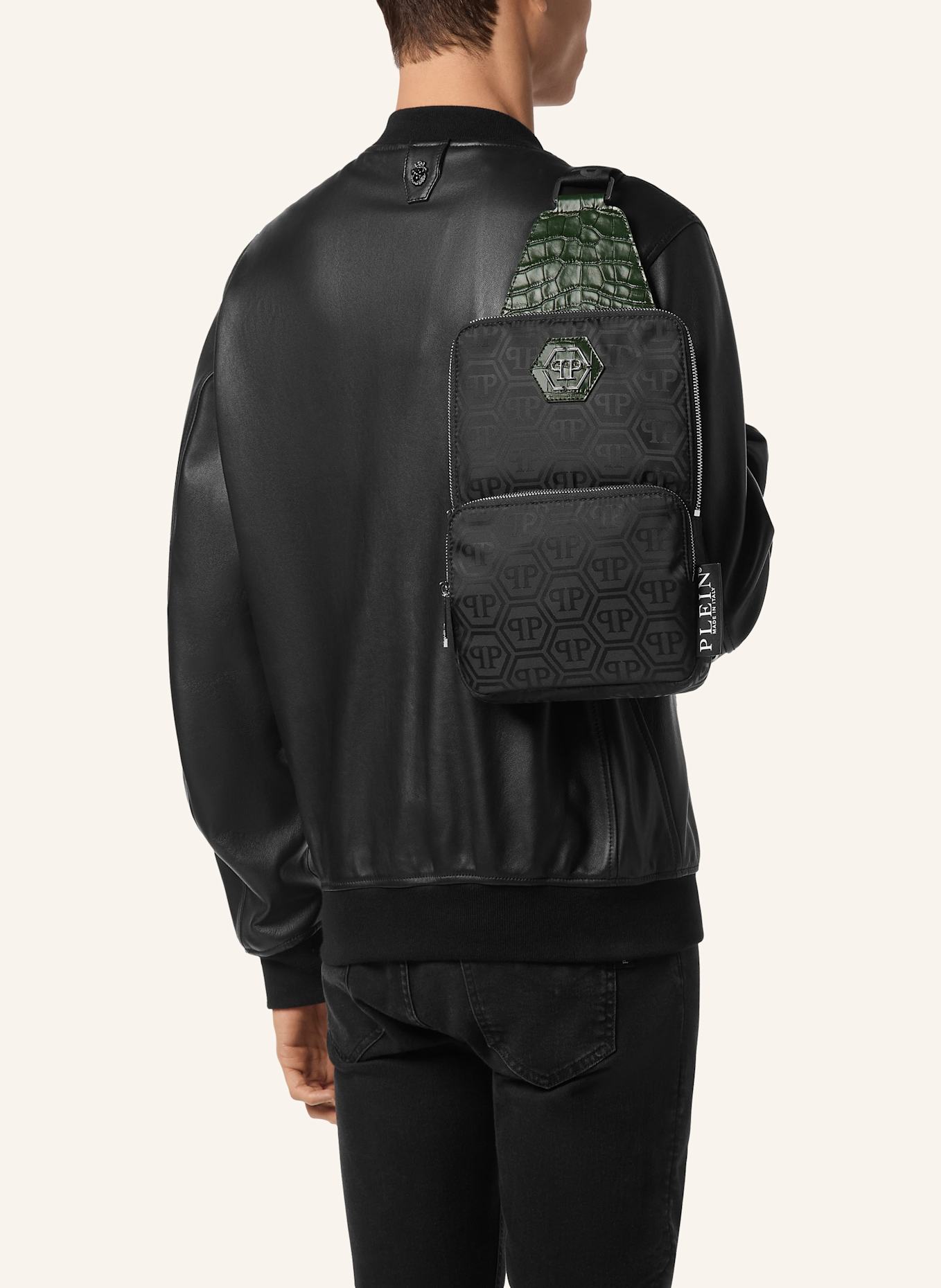 PHILIPP PLEIN Kreuzkörper MONOGRAM: SCHWARZ