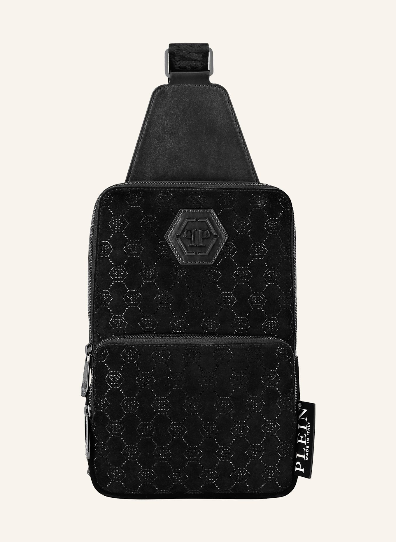 PHILIPP PLEIN Kreuzkörper MONOGRAM: SCHWARZ