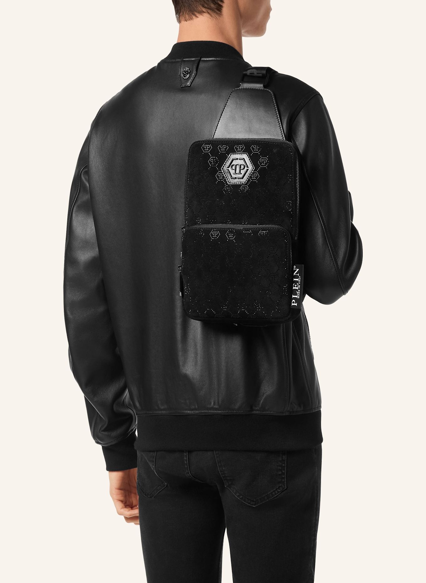 PHILIPP PLEIN Kreuzkörper MONOGRAM: SCHWARZ