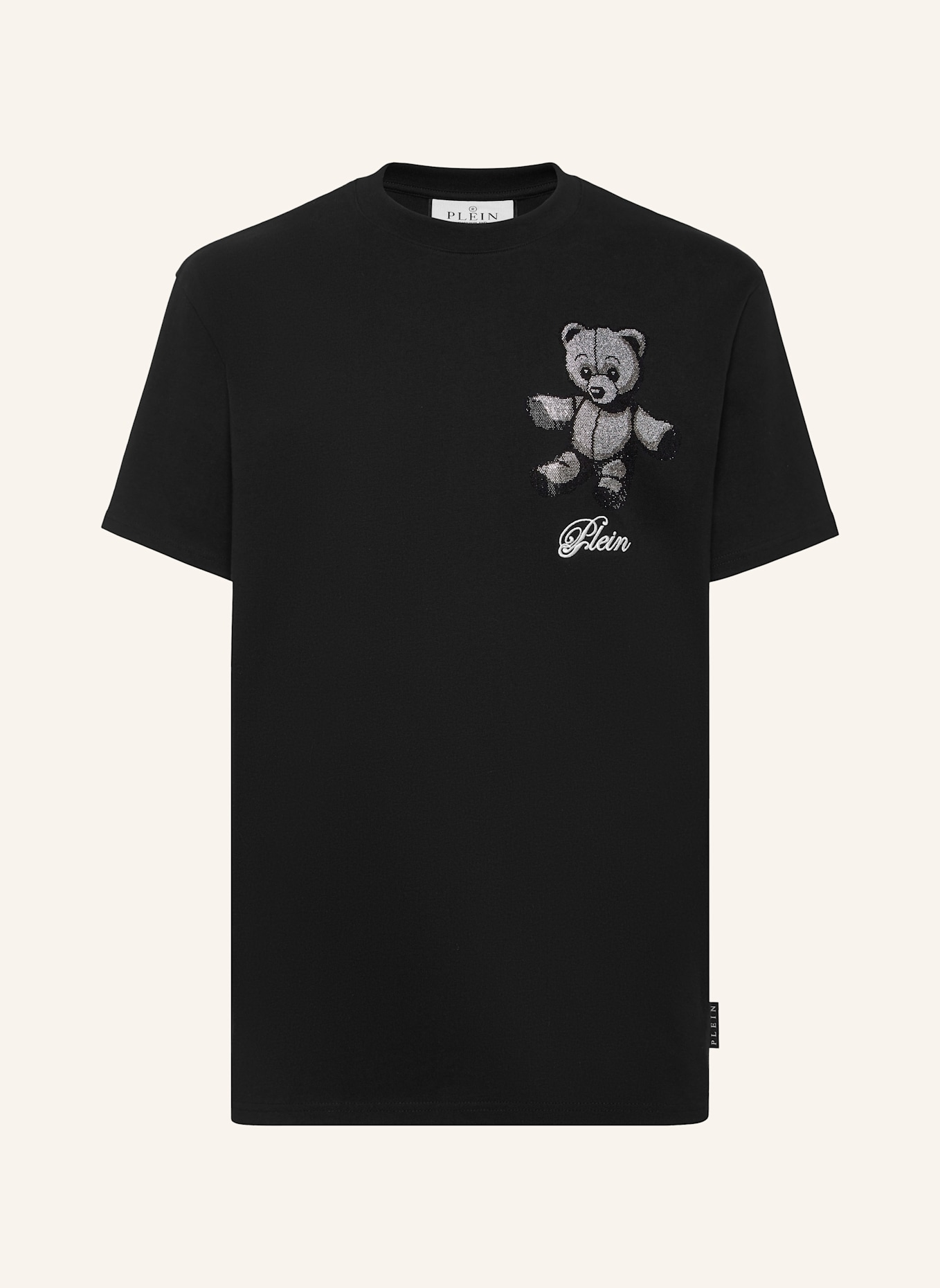 PHILIPP PLEIN T-Shirt Rundhalsausschnitt Ss TEDDY: SCHWARZ