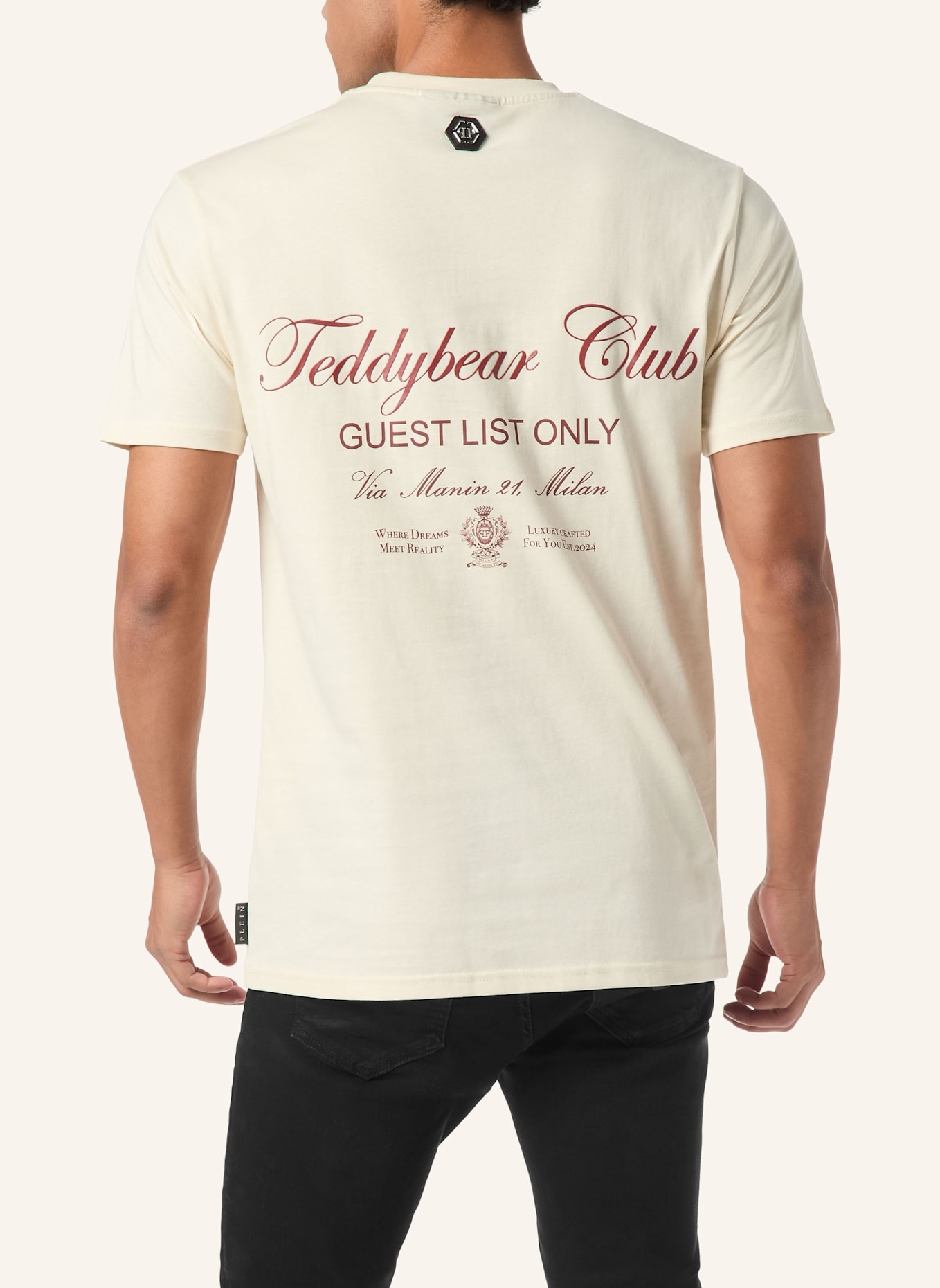 PHILIPP PLEIN T-Shirt Rundhalsausschnitt Ss TEDDY: BEIGE